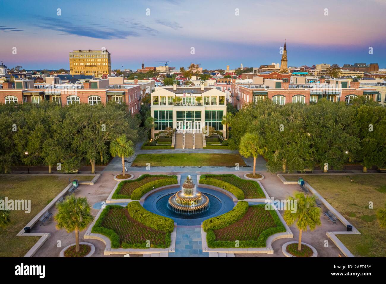 Charleston ist die älteste und größte Stadt im US-Bundesstaat South Carolina, bekannt für seine grosse Rolle in der amerikanischen Sklavenhandel. Die Stadt ist der c Stockfoto
