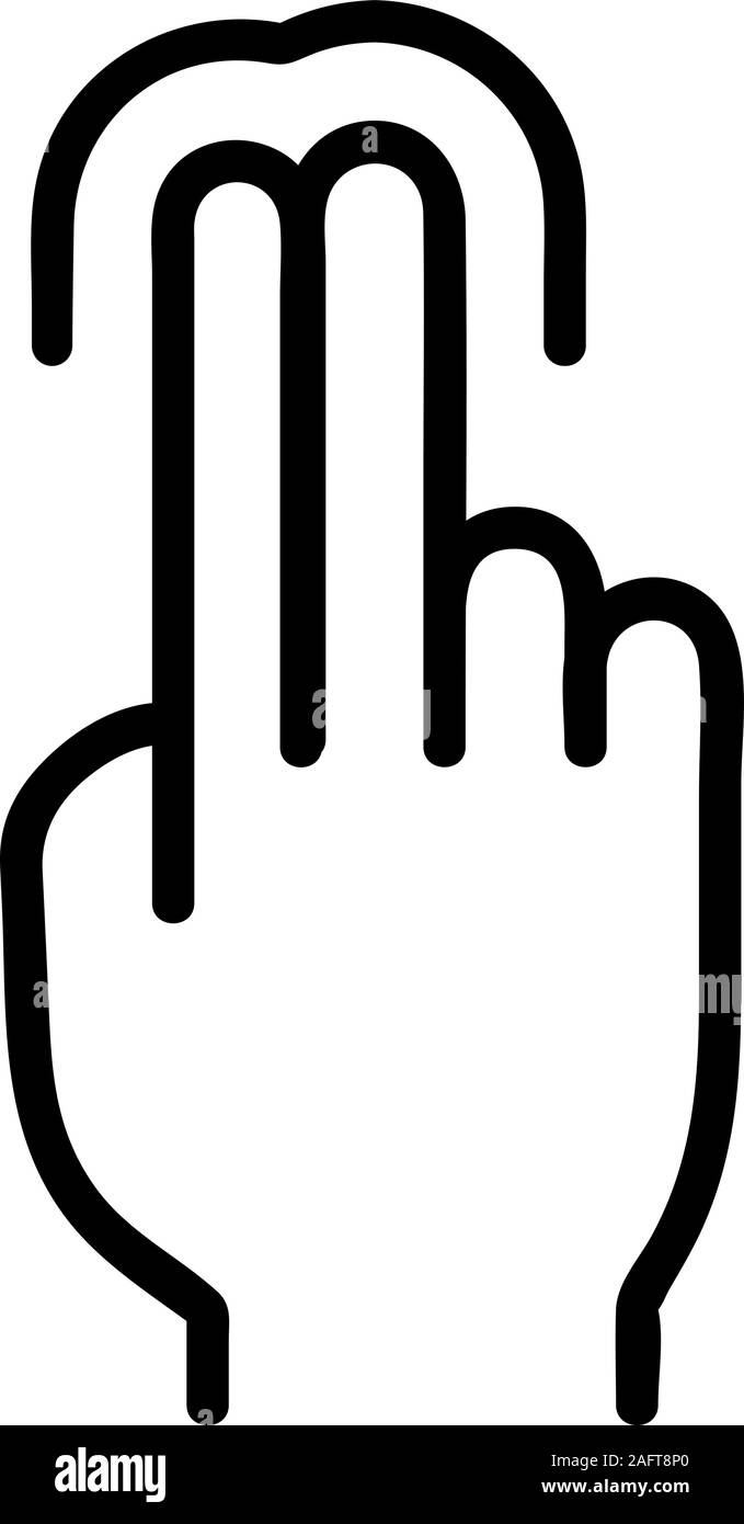 Die Steuerung auf dem Touchscreen Symbol Vektor. Isolierte Kontur symbol Abbildung Stock Vektor