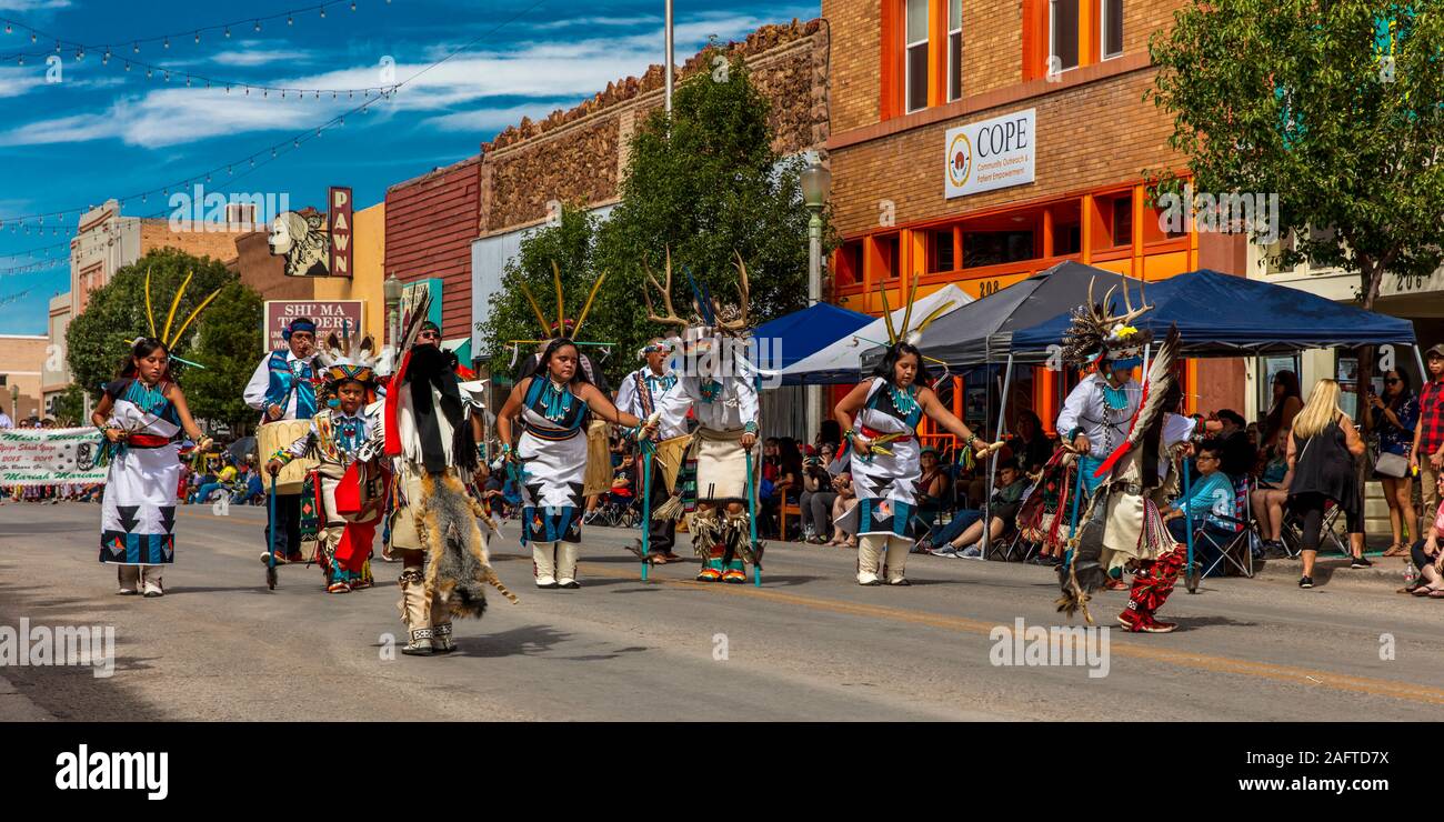 AUGUST 10, 2019 - Gallup, New Mexico, USA - Porträts der gebürtigen Amerikaner & Navajo am 98th Gallup Inter-tribal Indian Ceremonial, New Mexico Stockfoto
