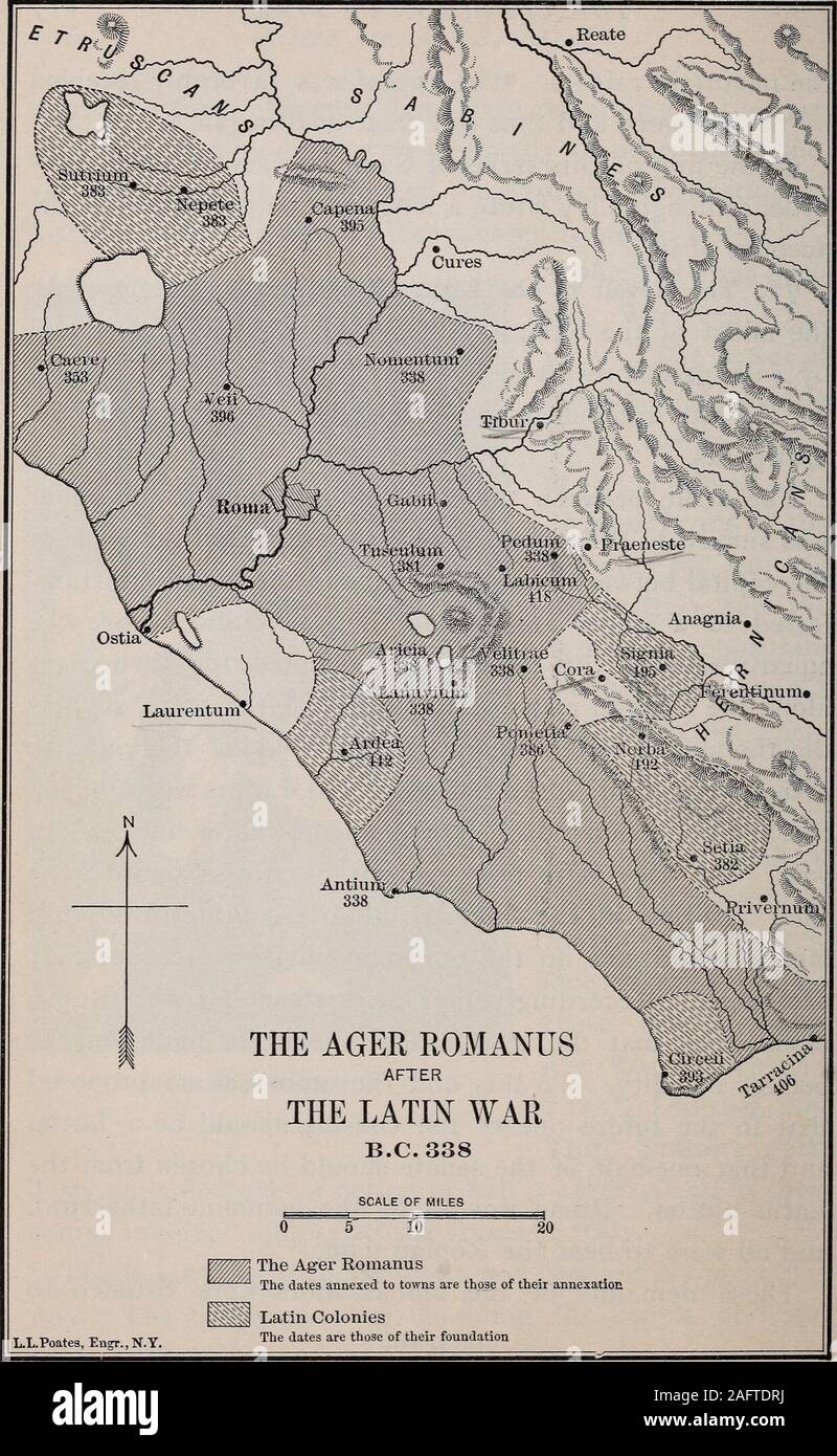 . Rom: sein Aufstieg und Fall; ein Text-Buch für High Schools und Colleges. n Die Mauern der Hauptstadt zwischen der Patrizier und der plebejer übertragen auf eine grössere Arena. Wie die Patrizier, bevor theequalization der Aufträge, hatte für themselvesalone das Recht, die Angelegenheiten des Staates zu verwalten, so dass die Vereinigten Aufträge Anspruch für Rom allein das Recht tomanage die Angelegenheiten aller Latium nowdid. Die lateiner waren obligedto gehorchen den Befehlen von Rom, und ihre Leitung inwar zu folgen. Aber sie waren immer sehr unzufrieden withtheir Position in der ungleichen Allianz, und gelöst thatRome sollte Stockfoto