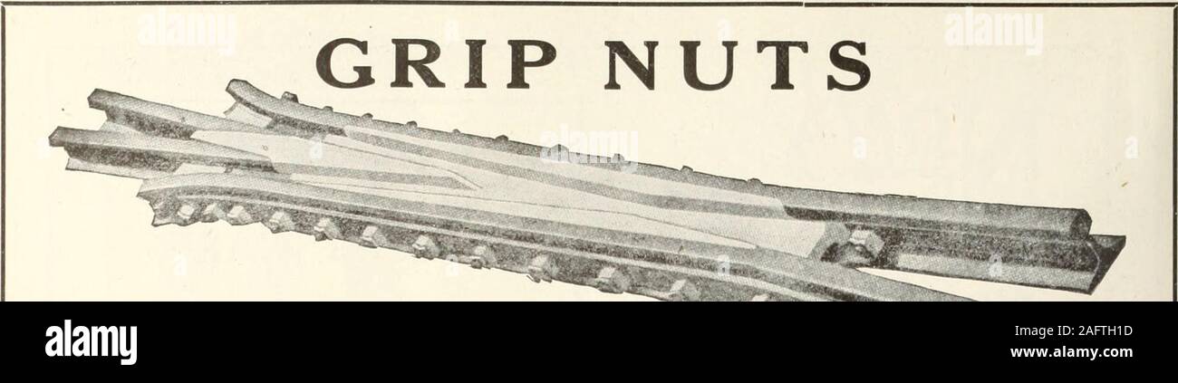 . Kanadische Transport & Distribution Management. 32 kanadischen EISENBAHN UND MARINE WORLD. [Juni. 1913.. Sind ein Teil der Serienausstattung von vielen der größten Eisenbahn Systeme. Sie sind wunderbar effizientes, andhave gewann ihren Weg über so schnell wir konnten, mit ihrer Herstellung. Batterien der Pressen schneiden Mil-Lions aus speziell gerollt Bars. Mai werden Sie nicht wissen, was dieses Gerät wirklich ist, oder tun wird. Wir würden uns freuen totell. Sie zeigen. Wir senden Ihnen Proben kostenlos. Die Verwendung von Grip Muttern auf Güterwagen, besonders die Spalte und Öl, Schrauben, schneiden Sie die Reparatur Stockfoto