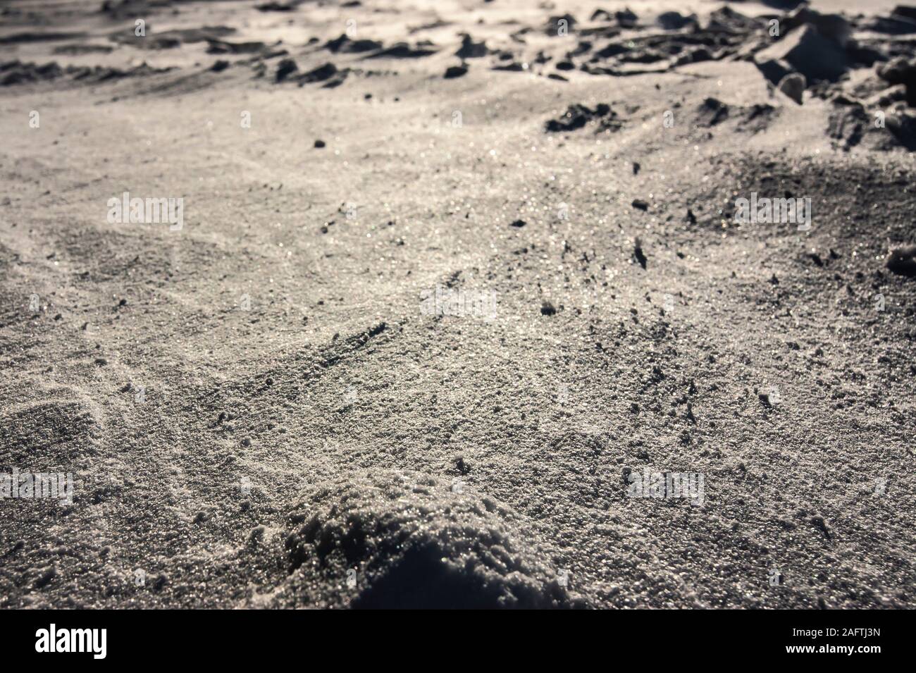 Die Beschaffenheit der Mondoberfläche. Geheimnisvolle Muster, Geheimnis und fehlende Kenntnisse Stockfoto