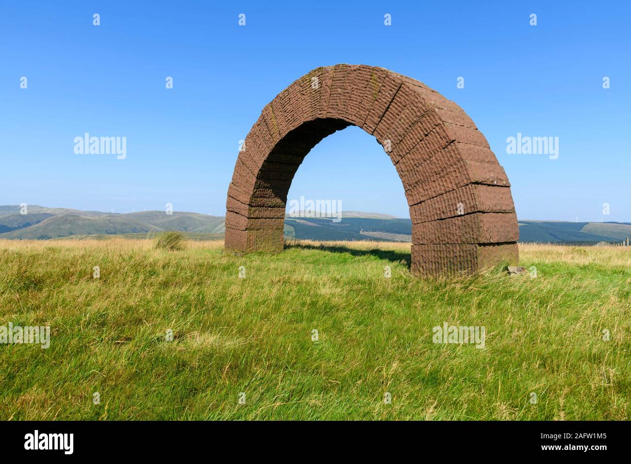 Colt Hill Arch, The Striding Arches, Skulptur von Andy Goldsworthy, Dumfries & Galloway, Schottland Stockfoto