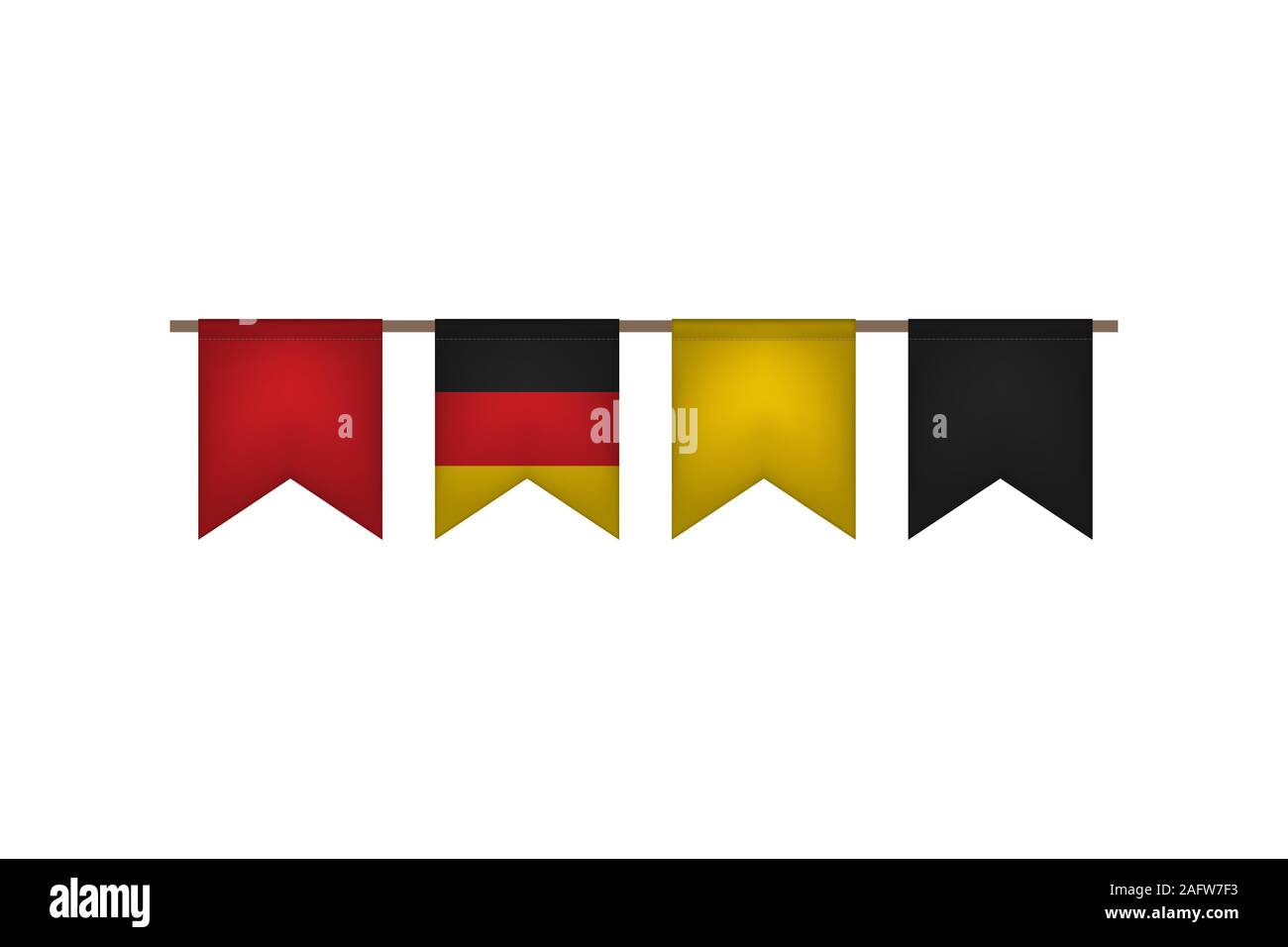 Deutschland Fahne Girlande. Oktoberfest Design. Vector Illustration. Stock Vektor