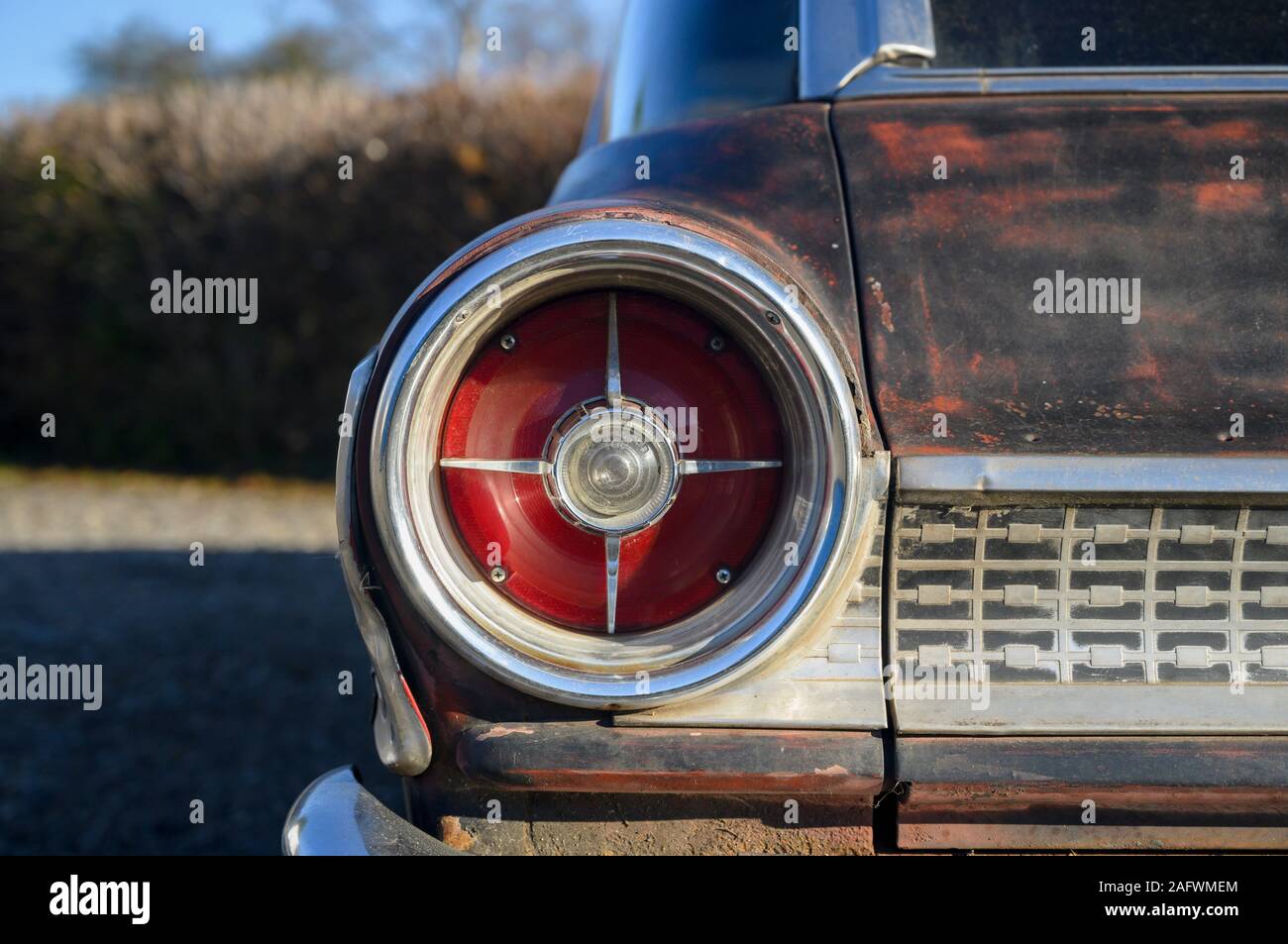 1963 Ford Galaxy Country Sedan Kombi, Patina oder Ratte Look '60s American Car mit einem 6/3 Liter V8 Stockfoto