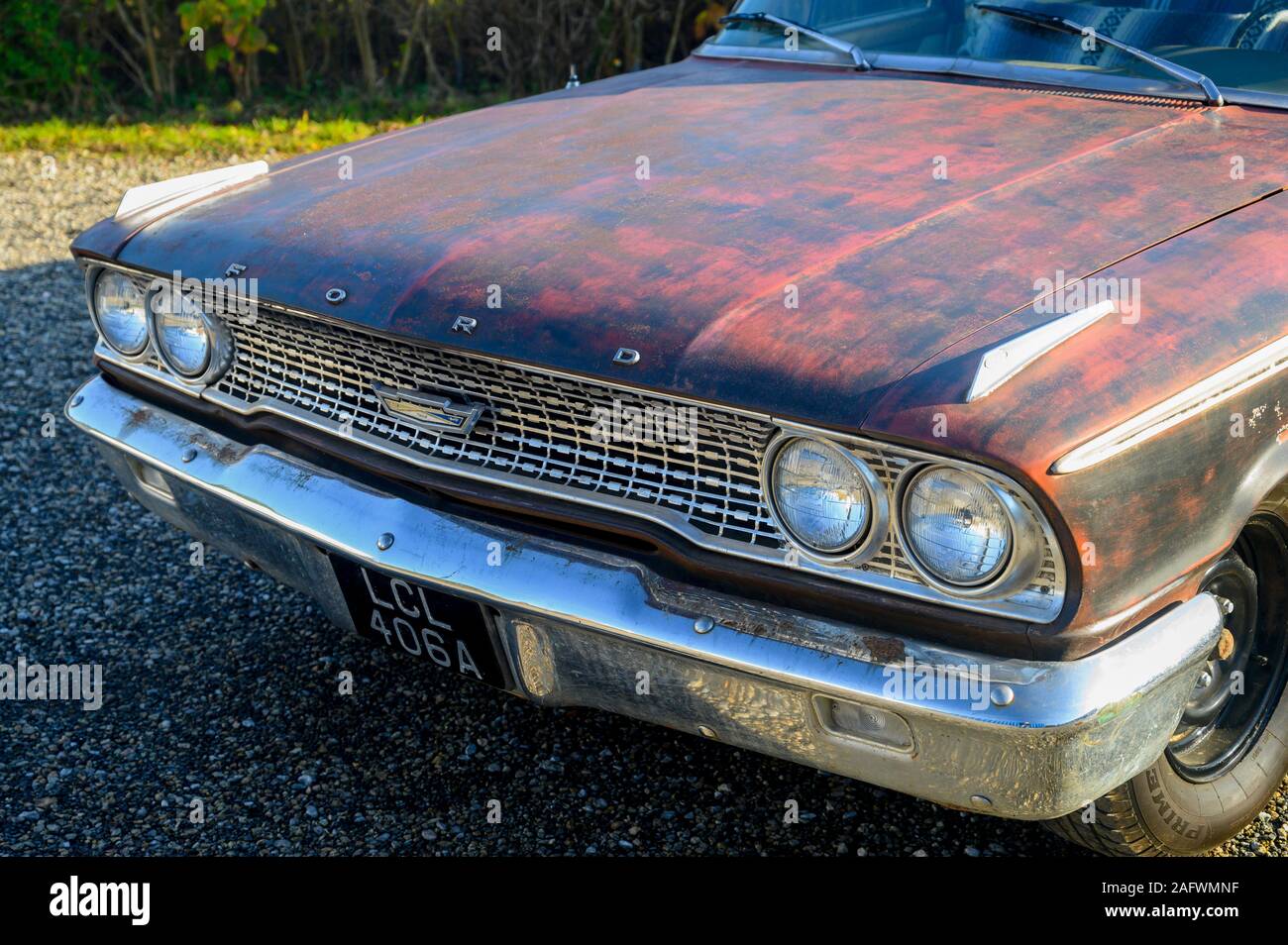 1963 Ford Galaxy Country Sedan Kombi, Patina oder Ratte Look '60s American Car mit einem 6/3 Liter V8 Stockfoto