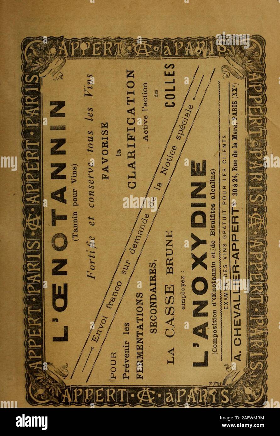 . Revue de Weinbau: gefunden worden, der besagte, de l'agriculture de Régions Viticoles. Installationen euviers Mécaniques de à g^rand débitFOULOIRS ÉGOUTTOIRSÉGRAPPOIRS - PRESSOIRS - POMPES-MOTEURS, etc.. Revue de Weinbau. - N"&gt; 744, 19 Mars 1908. Gießen fa-v^orisev le développement du Commerce et de lIndustrie en FranceSociété anonyme fondée en 1864 Kapital: 300 MILLIONEN SIÈGE SOOIAL: 54 et 66, rue de Provence, iSUCOURSâ. LE: (Oper) 1, Rue Halévy. (I o^wm BUOOURSALE: 134, rue Réaumur (Place de la Bourse), | *^^^^^-: 6, rue de Sèvres,; AQENOE 8 DE PROVINZ: ABBEviLLE. - Ein "DB.-* AfiEN. - Àix (enPro Stockfoto