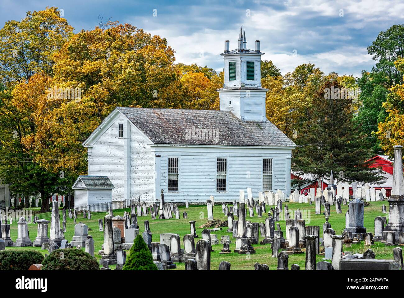 Charmante ländliche Gemeinde, Shaftsbury, Vermont, USA. Stockfoto