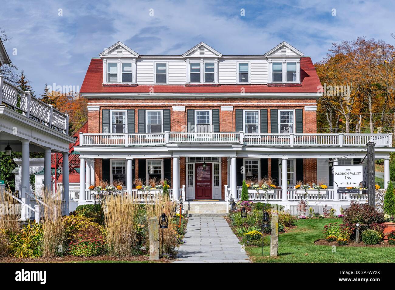 Die Kedron Valley Inn, Woodstock, Vermont, USA. Stockfoto