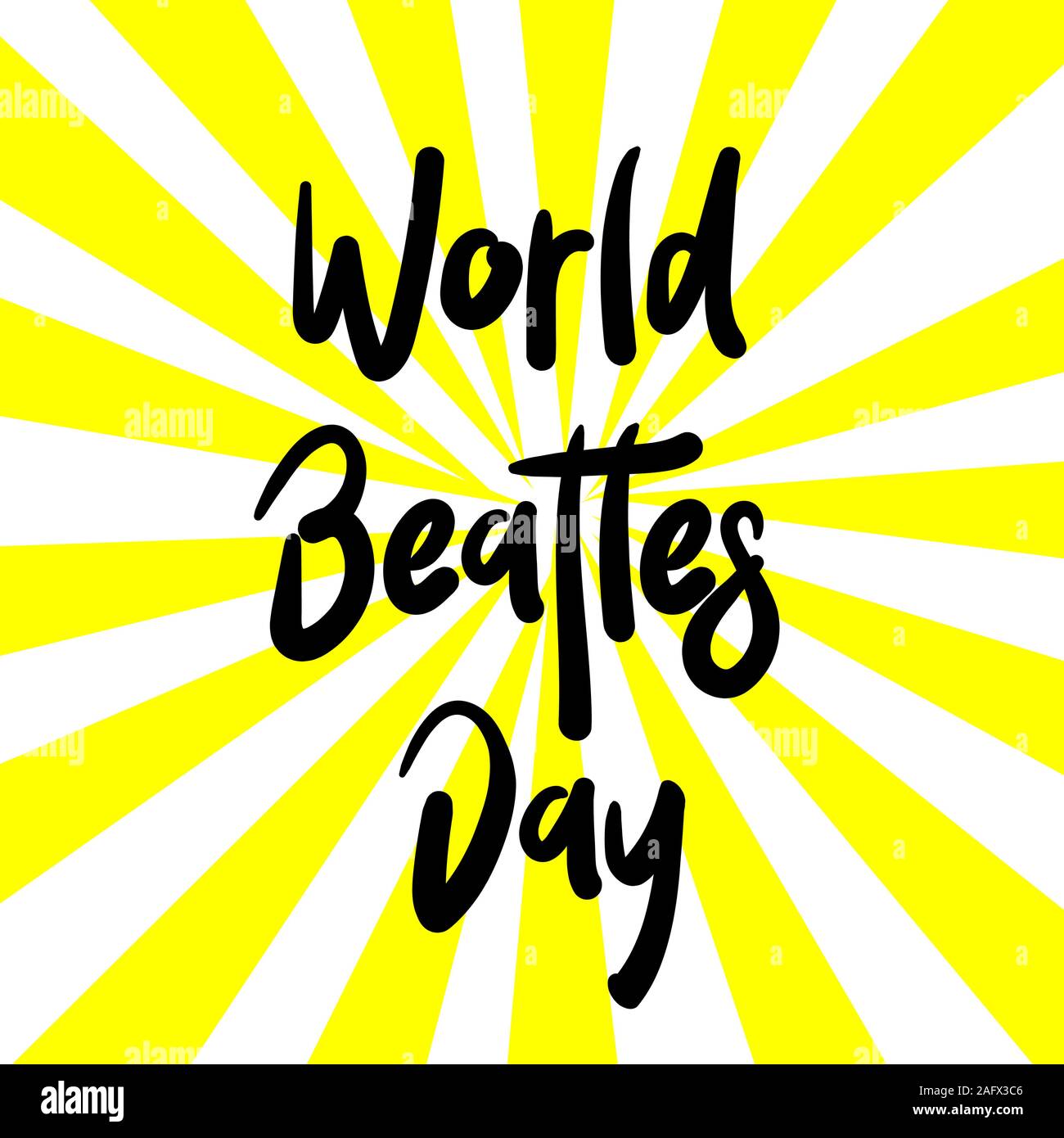 Geburtstag der Beatles, John Lennon, Paul McCartney, George Garnison, Stuart Sutcliff, Pet beste Poster für die Beatles. Gitarre. Rock Musik. Stock Vektor