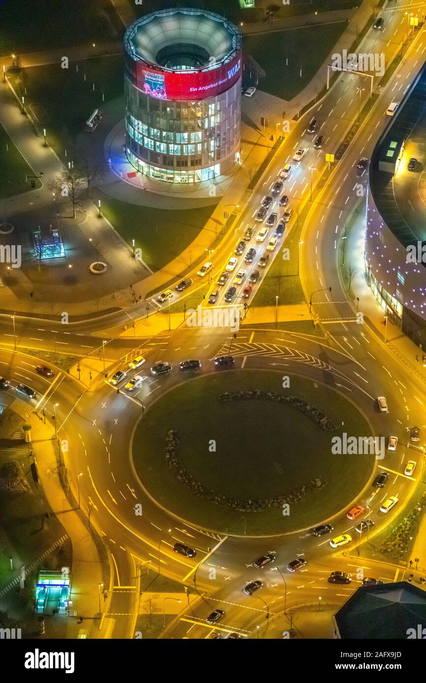 A, Serial Foto, Media Tower Der Funkemedien-Zentrale, Berliner Platz, Westviertel, Essen, Ruhrgebiet, Nordrhein-Westfalen, Deutschland, DE, Europa, b Stockfoto