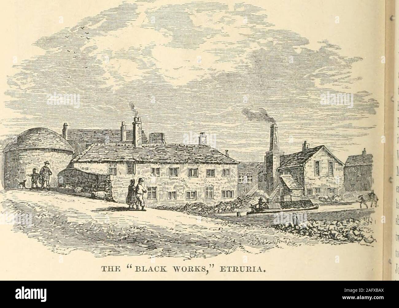 . Die Wedgwoods: ein Leben von Josiah Wedgwood; Mitteilungen seiner Werke und ihre Produktionen, Memoiren der Wedgwood und anderen Familien, und eine Geschichte der frühen Töpfereien von Staffordshire. L die Werften, die ich so viel von seinen historicalinterest als von seinen malerischen Charakter ausgewählt haben. Es ist eine der nützlichen funktioniert, wo so viel von den Queens ware Undandere der Heftklammer fertigt der Ort abgegeben wurde; 394 Die WEDGWOODS. Aber es ist besonders interessant, da mit der stonesteps - Die linke Hand - durch die josia Wedgwoodconstantly zu seinem Zählen - Hou aufgefahren Stockfoto