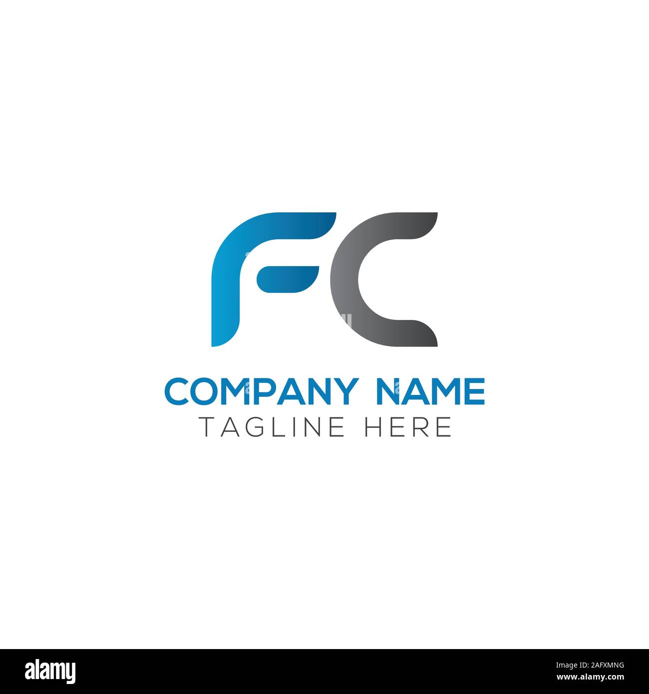 Erste FC Schreiben verbunden Logo. Kreatives Schreiben FC modernen Business Logo Vektor Vorlage. FC Logo Design Stock Vektor