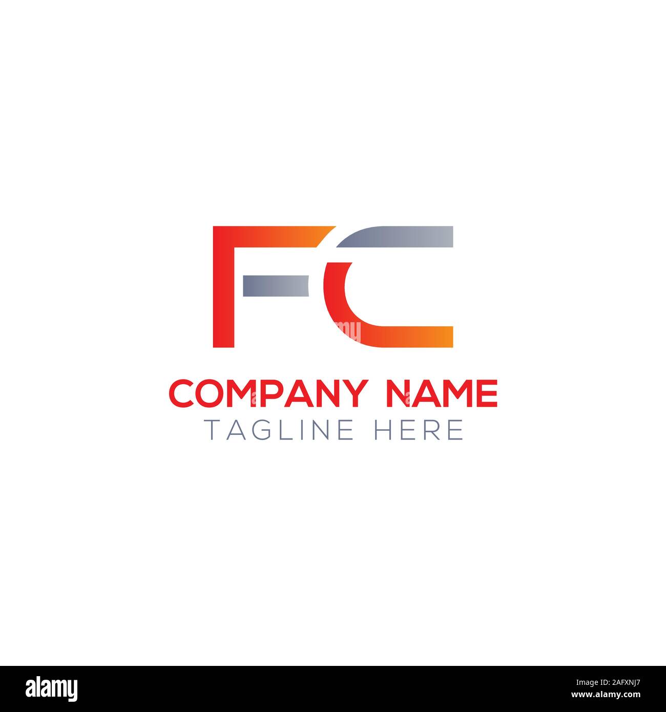 Erste FC Schreiben verbunden Logo. Kreatives Schreiben FC modernen Business Logo Vektor Vorlage. FC Logo Design Stock Vektor