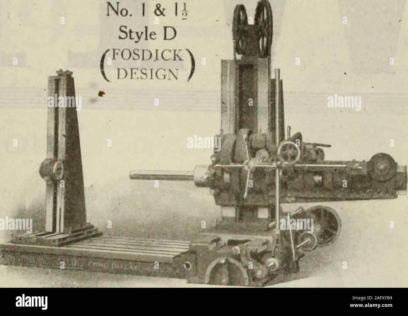 . Kanadische Maschinen und Metallverarbeitung (Januar-Juni 1919). Stil D/FOSDJCKAV DESIGN/. ^ Nr. 1 Nr. 1. 528 4 6 Verfahren der Spindel 30 Vertikale Einstellung der Kopf. 86:.4 horizontale Verstellung der col-:, ii 6-2 Maximale, Arbeit Bett in der Mitte der Spindel (Typ A) 14 62 Max, ein Bett in der Mitte der Spindel (Stil D). 58 76 42 x 72! 2 xl 20 Geschwindigkeiten (4 bis 255 U/min geo- 12 12 Feeds, in alle Richtungen (.007 in. Zu l4 in. pro Umdrehung)^n - 1, 10 Platzbedarf 9x15 llxl Insgesamt 9 Höhe der Maschine. 8 9 * 10 3 Nettogewicht (Style ein Mach ine) 16.000 kg 21.000 kg Nettogewicht (Stil D Masch ine) ... 000 lbs. l&gt Stockfoto