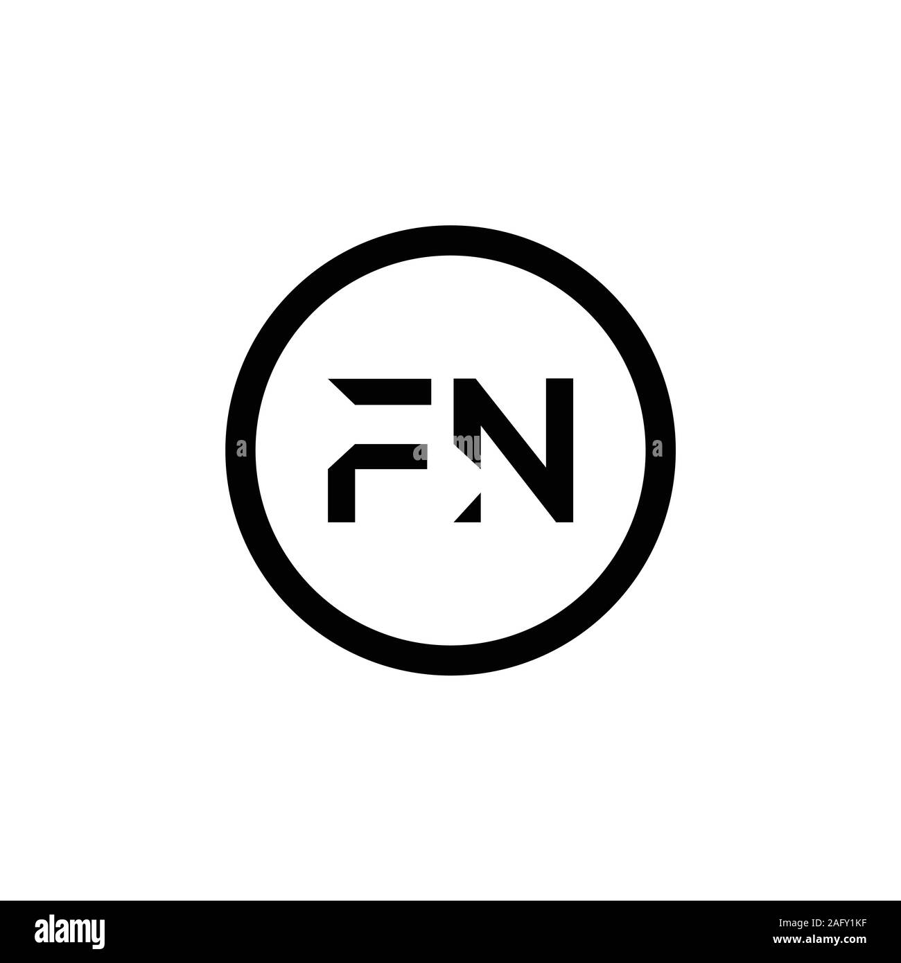 Erste FN Schreiben verbunden Logo. Kreatives Schreiben FN modernen Business Logo Vektor Vorlage. FN Logo Design Stock Vektor