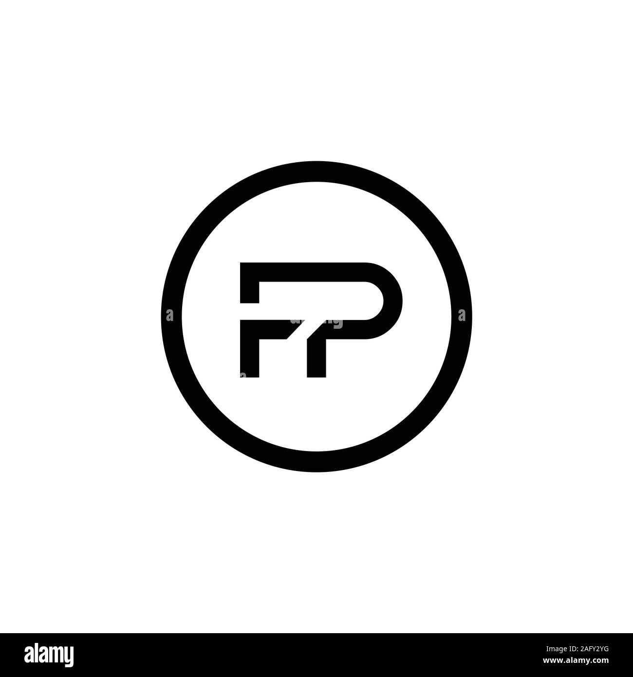 Die ersten RP Schreiben verbunden Logo. Kreatives Schreiben RP modernen Business Logo Vektor Vorlage. Rp Logo Design Stock Vektor