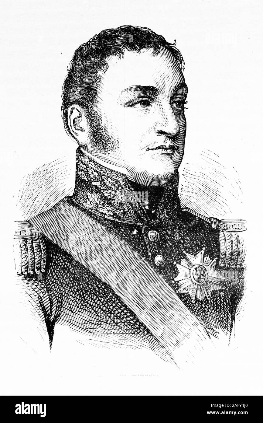Bertrand Clauzel, Marschall von Frankreich. 1772-1842. Französischen revolutionären Kriege. Antike Abbildung. 1890. Stockfoto
