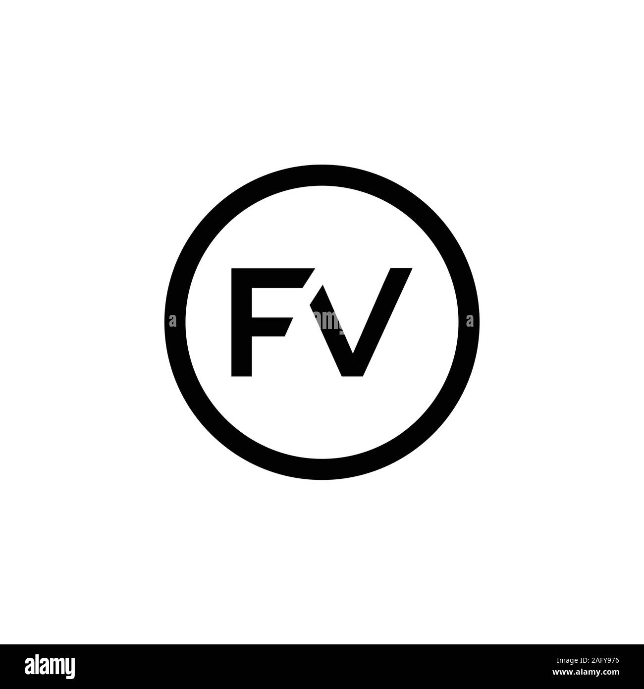 Erste FV Schreiben verbunden Logo. Kreatives Schreiben FV modernen Business Logo Vektor Vorlage. FV Logo Design Stock Vektor