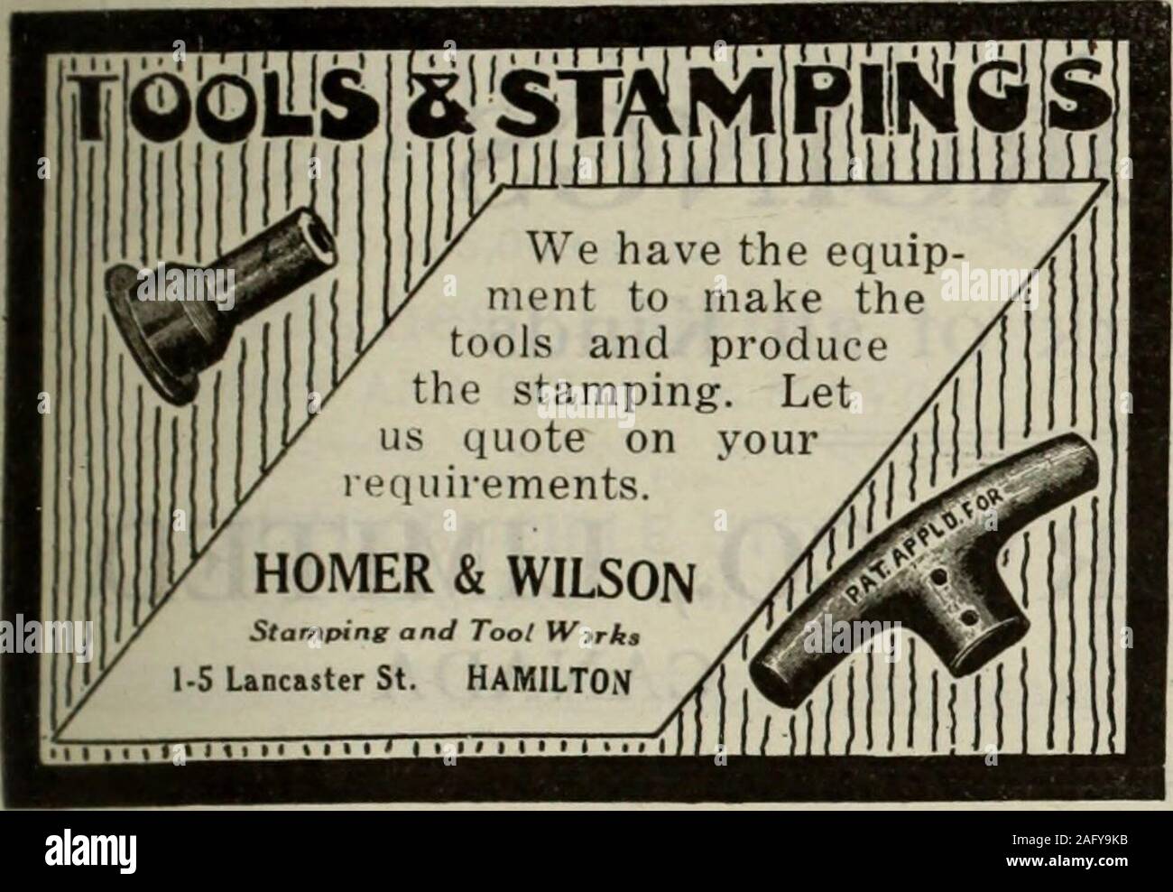. Kanadische Maschinen und Metallverarbeitung (Januar-Juni 1919). tf Kleine Größe 9 Praxis Wirtschaft. Wie? Von mir senden Sie ihre Bestellungen für Willst TwistDrills, Kohlenstoff- und hoher Geschwindigkeit. Drei Punkte zu bedenken: - Qualität - Service 3 - 1 können Sie den Vorteil, das alle drei. Nur Telefon oder Schreiben. J. A. M. TAYLOR 318 Treppe Gebäude. M.786 Toronto TRAGFLÄCHE SCHLEIFER. Stockfoto