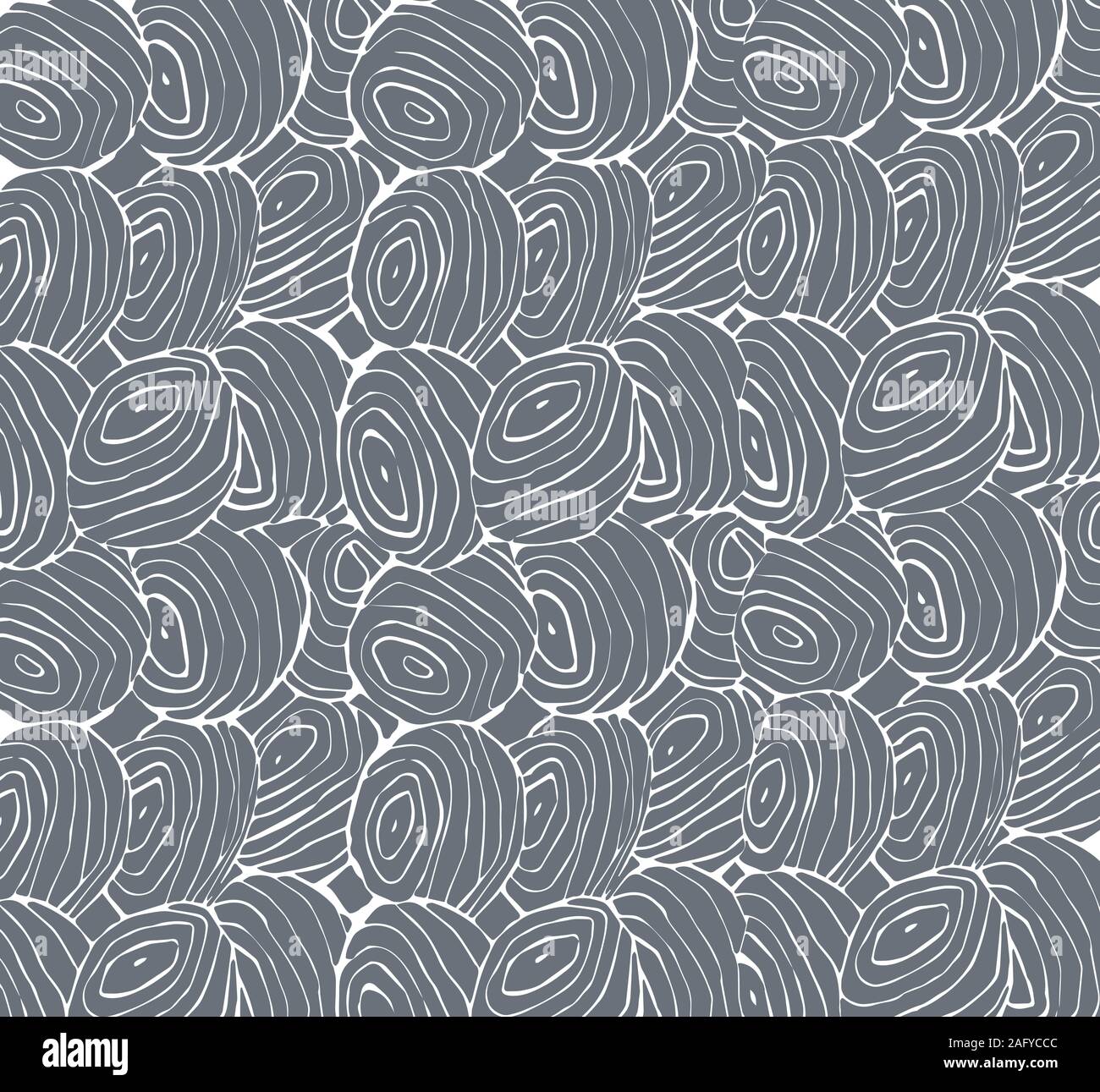 Bild mit dem grauen abstrakte kreisförmige Elemente. Der Hintergrund oder das Muster auf den Stoff. Stock Vektor