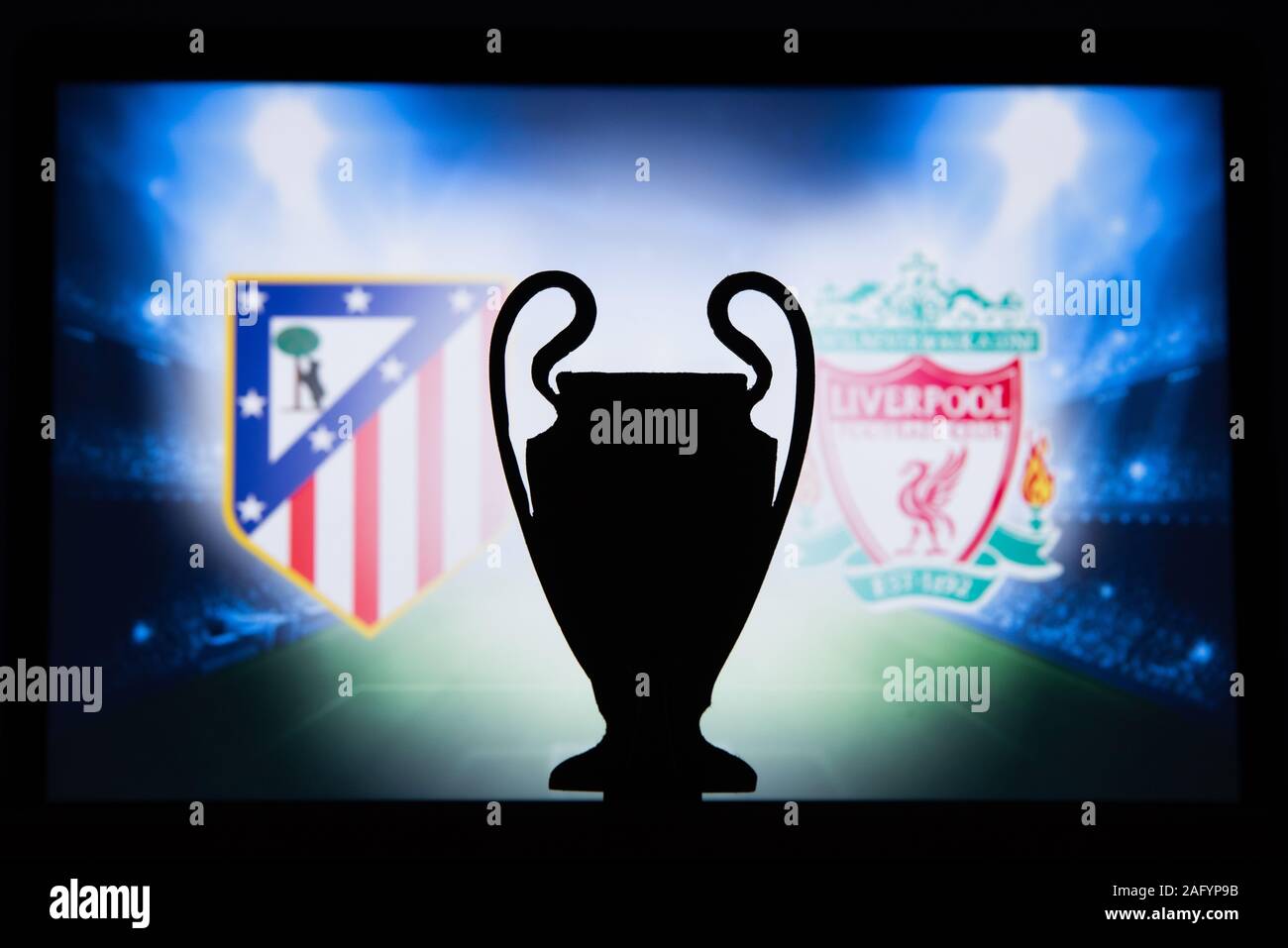 UEFA Champions League 2020, rund 16 UCL Fußball, Knockout Phase, Endspiel, offizielle adidas Fußball 2020 Stockfoto