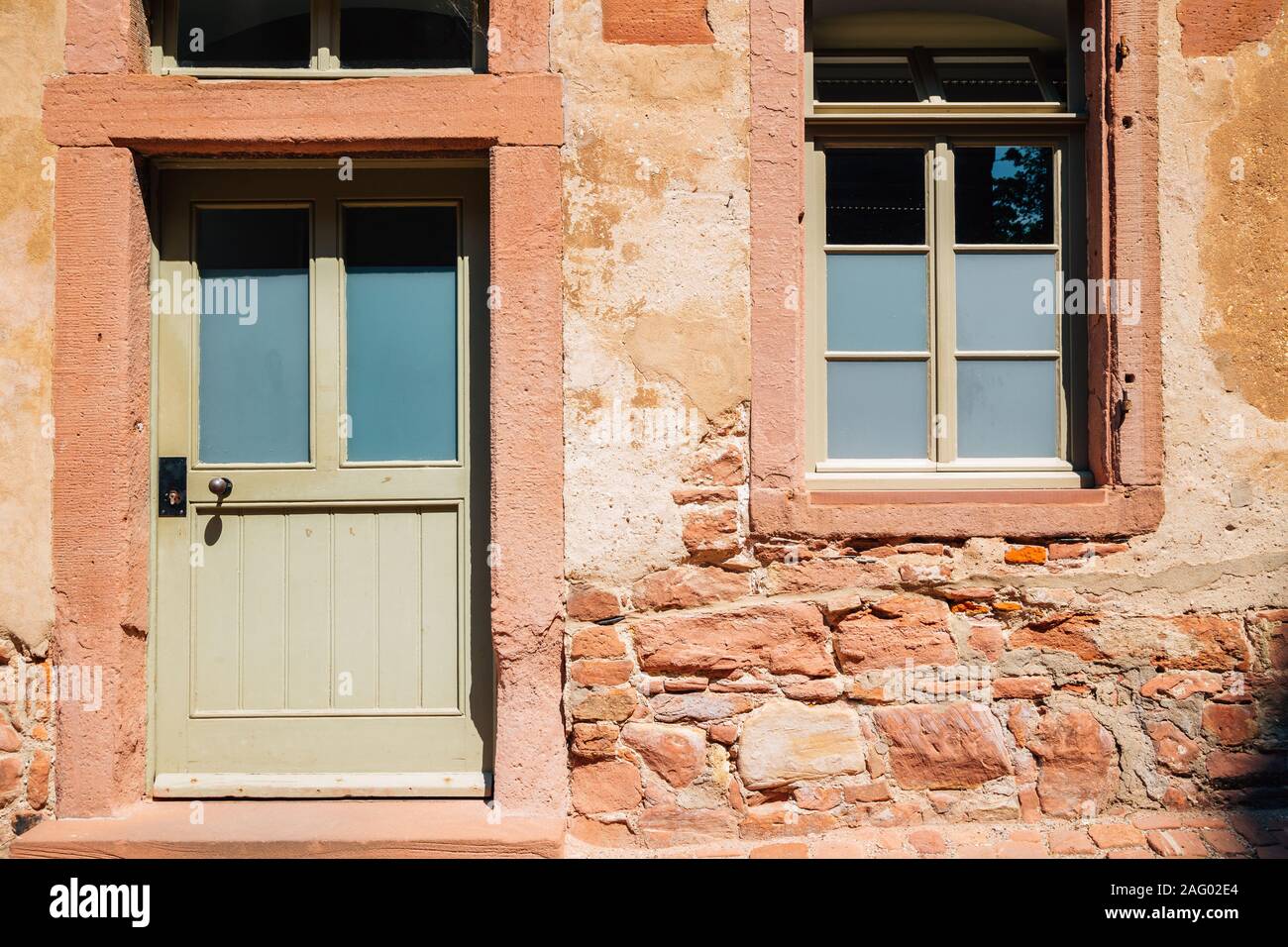 Heidelberger Schloss, Tür und Fenster in Deutschland Stockfoto