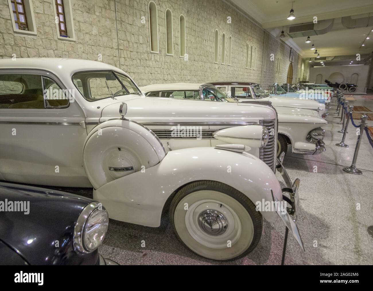 Die Sheikh Faisal Bin Qassim Al Thani Museum präsentiert die vollständigste Sammlung von Qatar. Hier insbesondere seine Oldtimer Ausstellung Stockfoto
