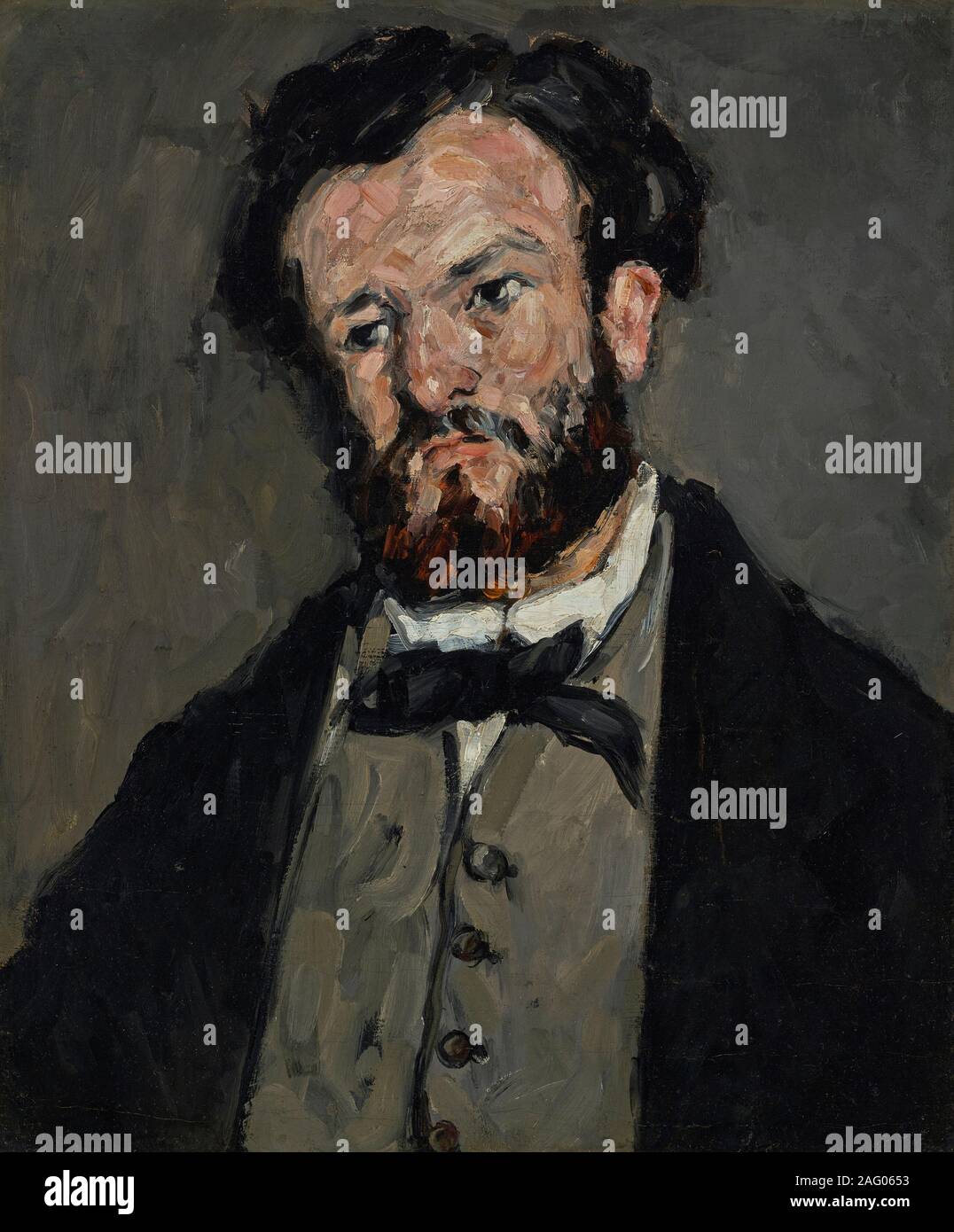 Portrait von Anthony Valabrègue; Paul Cézanne (Französisch, 1839-1906); 1869 - 1871; Öl auf Leinwand, 60 × 50,2 cm (23 5/8 x 19 3/4 in.); 85. PA.45 Stockfoto