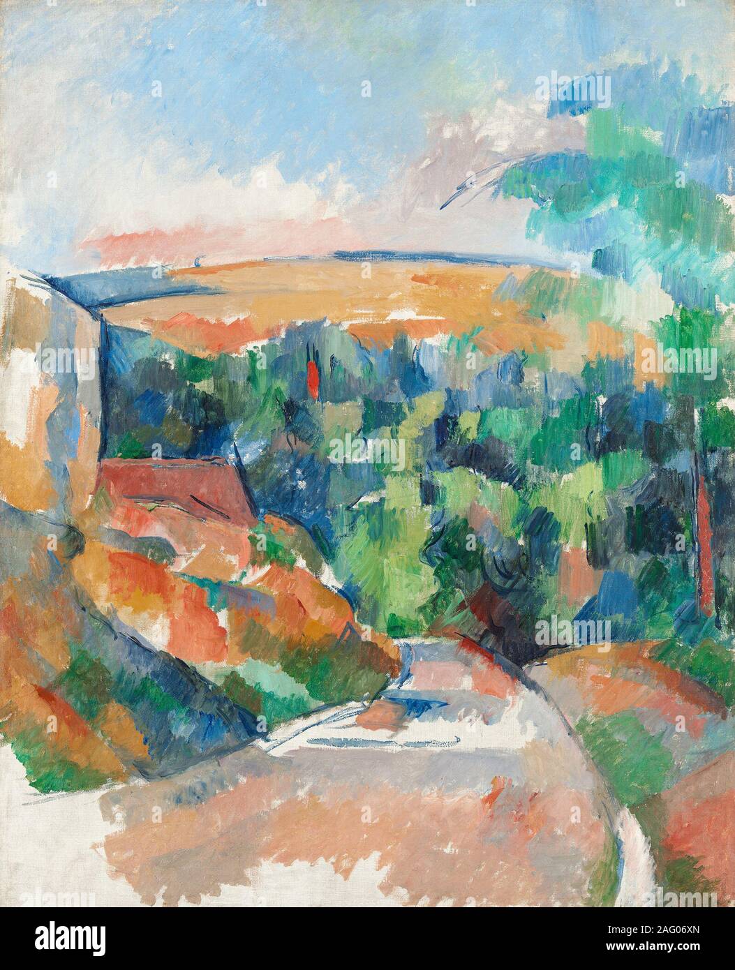 Paul Cézanne (Französisch, 1839 - 1906), ist die Schlaufe in der Straße, 1900/1906, Öl auf Leinwand, Sammlung von Herrn und Frau Paul Mellon 1985.64.8 Stockfoto