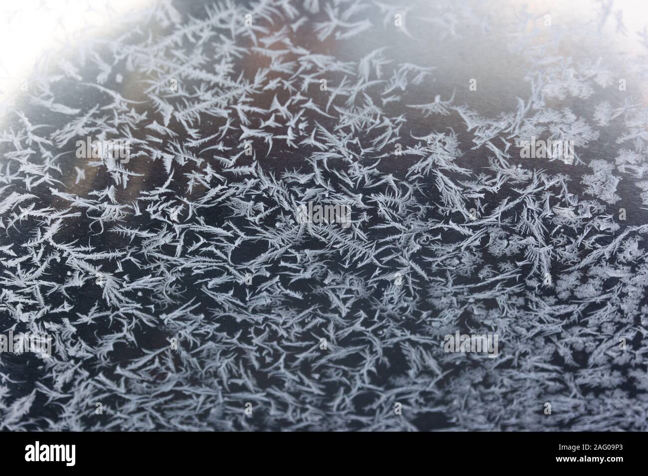 Frosted icey Kristall Metall Textur. Winter Hintergrund für Grafiken. Stockfoto