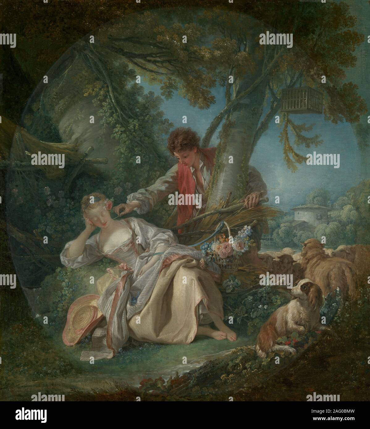 Den unterbrochenen Schlaf, 1750. Stockfoto