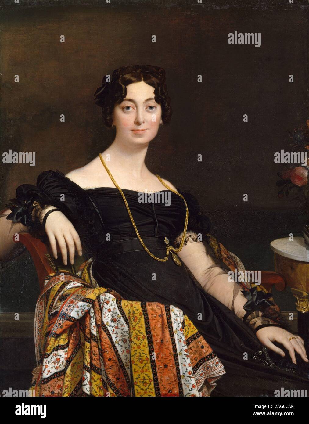 Madame Jacques-Louis Leblanc (Fran &#xe7; oise Poncelle, 1788-1839), 1823. Stockfoto