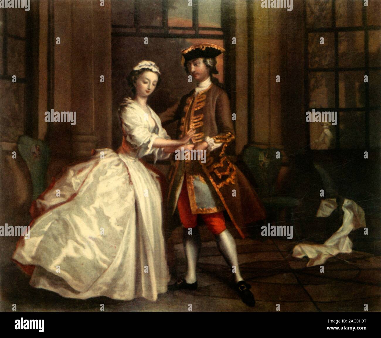 "Eine Eighteenth-Century Rendezvous', c 1744 (1942). Illustration zu "Pamela" von Samuel Richardson. In "Das Leben unter den Deutschen" veröffentlicht, die von Rose Macaulay. [Collins, London, 1942] Stockfoto