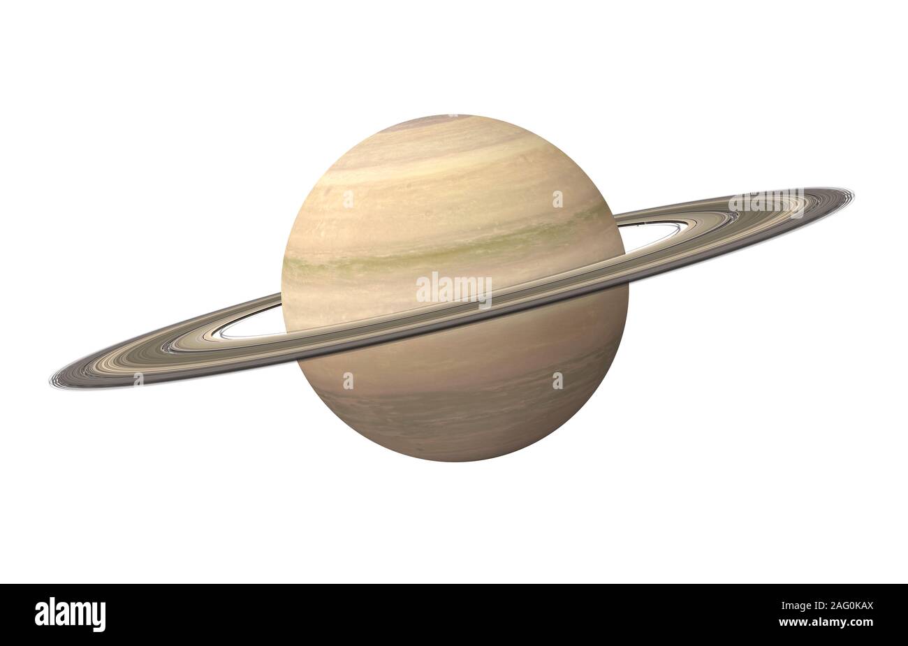 Planet Saturn isoliert Stockfoto