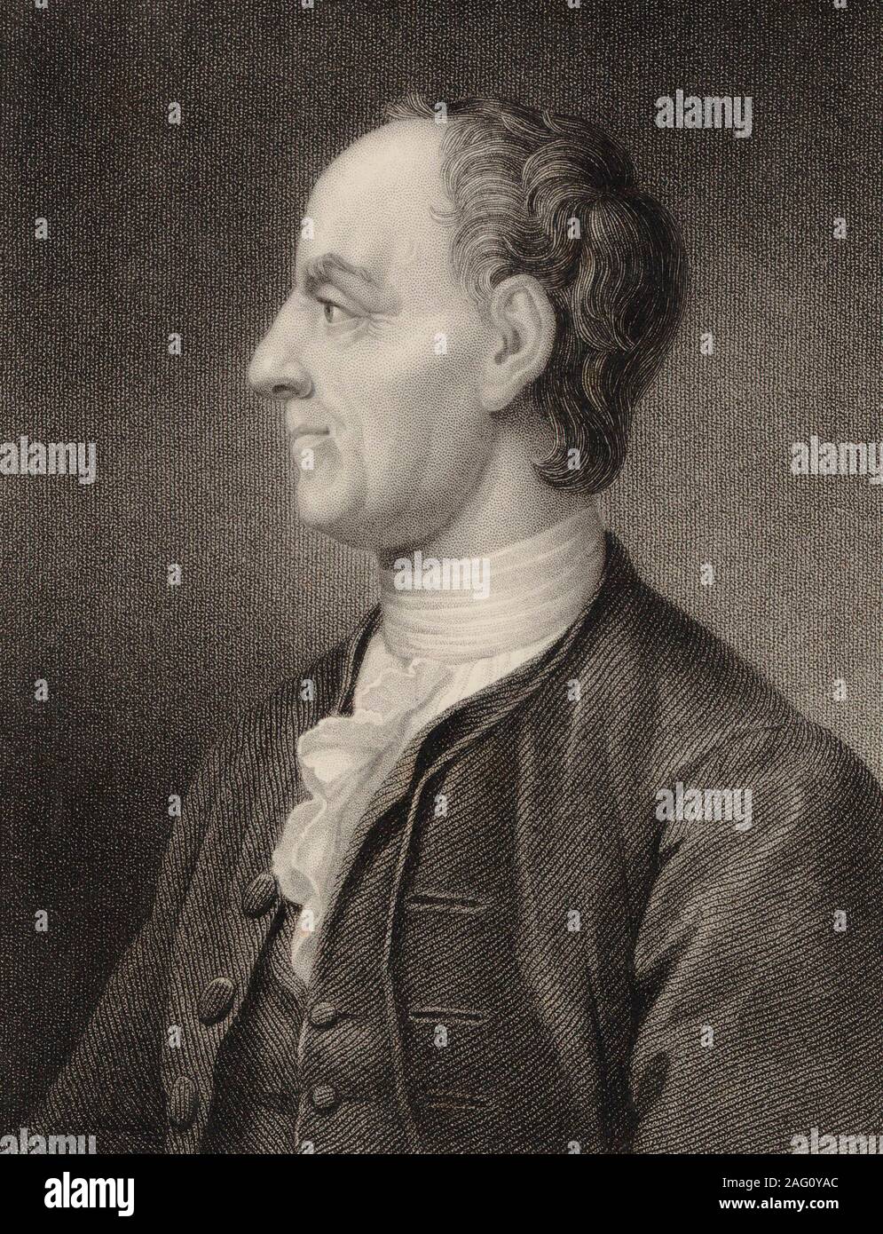 Portrait Der mathematican Leonhard Euler (1707-1783), 1850. Private Sammlung. Stockfoto