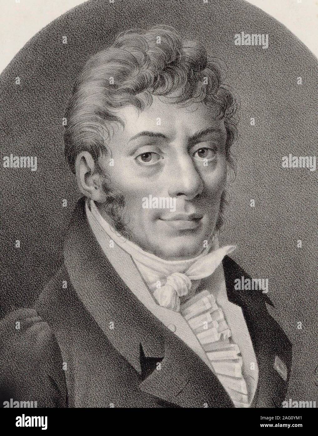 Portrait der Komponist &#xc9; tienne Nicolas M&#xe9;hul (1763-1817). Private Sammlung. Stockfoto