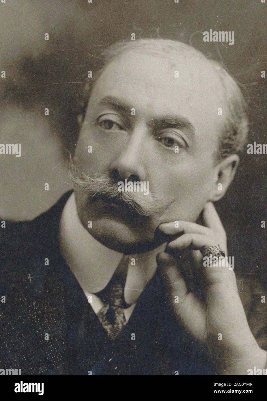Porträt des Pianisten und Komponisten Andr&#xe9;Messager (1853-1929). Private Sammlung. Stockfoto