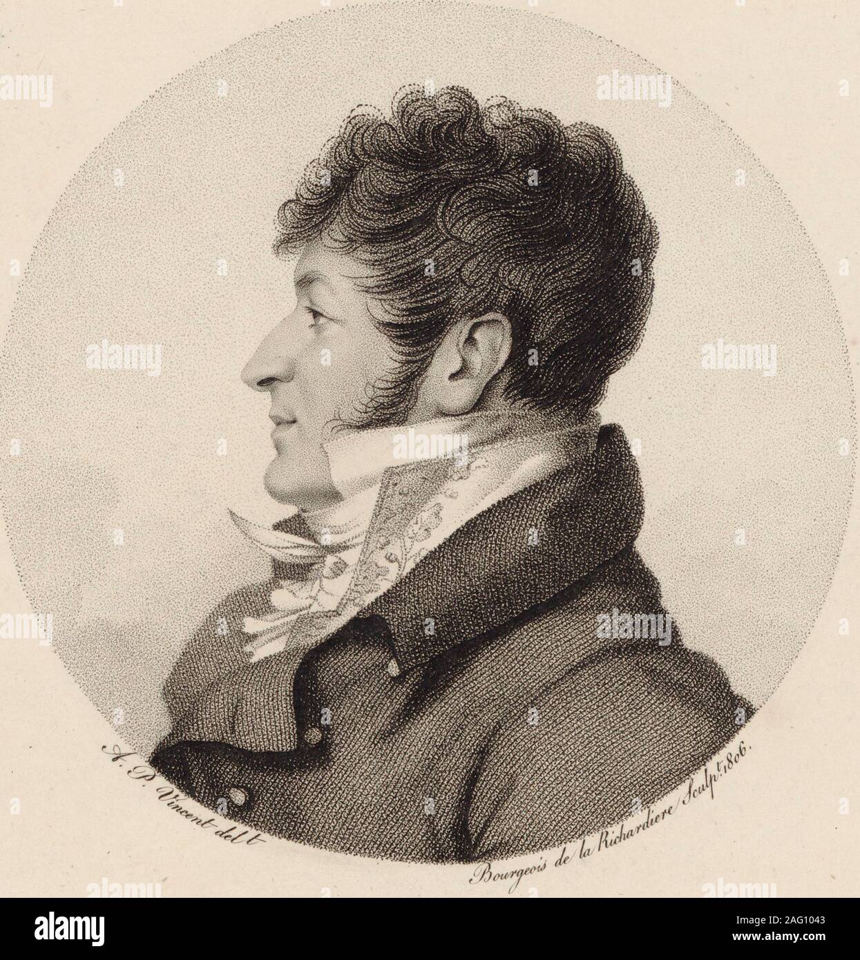 Portrait des Komponisten Charles-Henri Plantade (1764-1839), 1806. Private Sammlung. Stockfoto