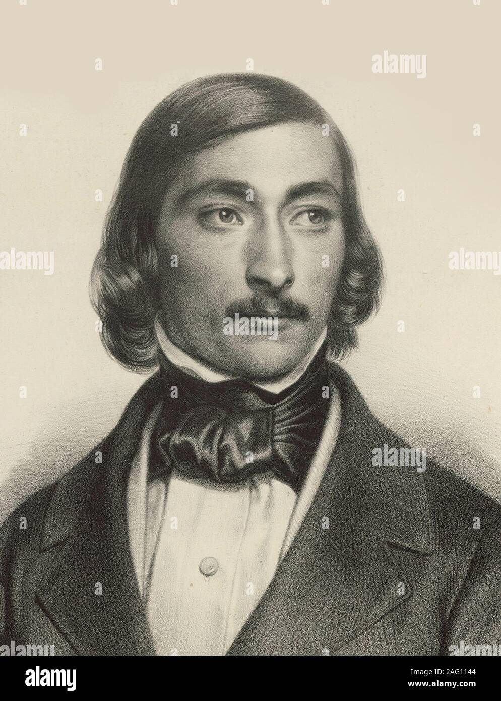 Portrait der Geiger und Komponist Delphin Alard (1815-1888), C. 1840. Private Sammlung. Stockfoto