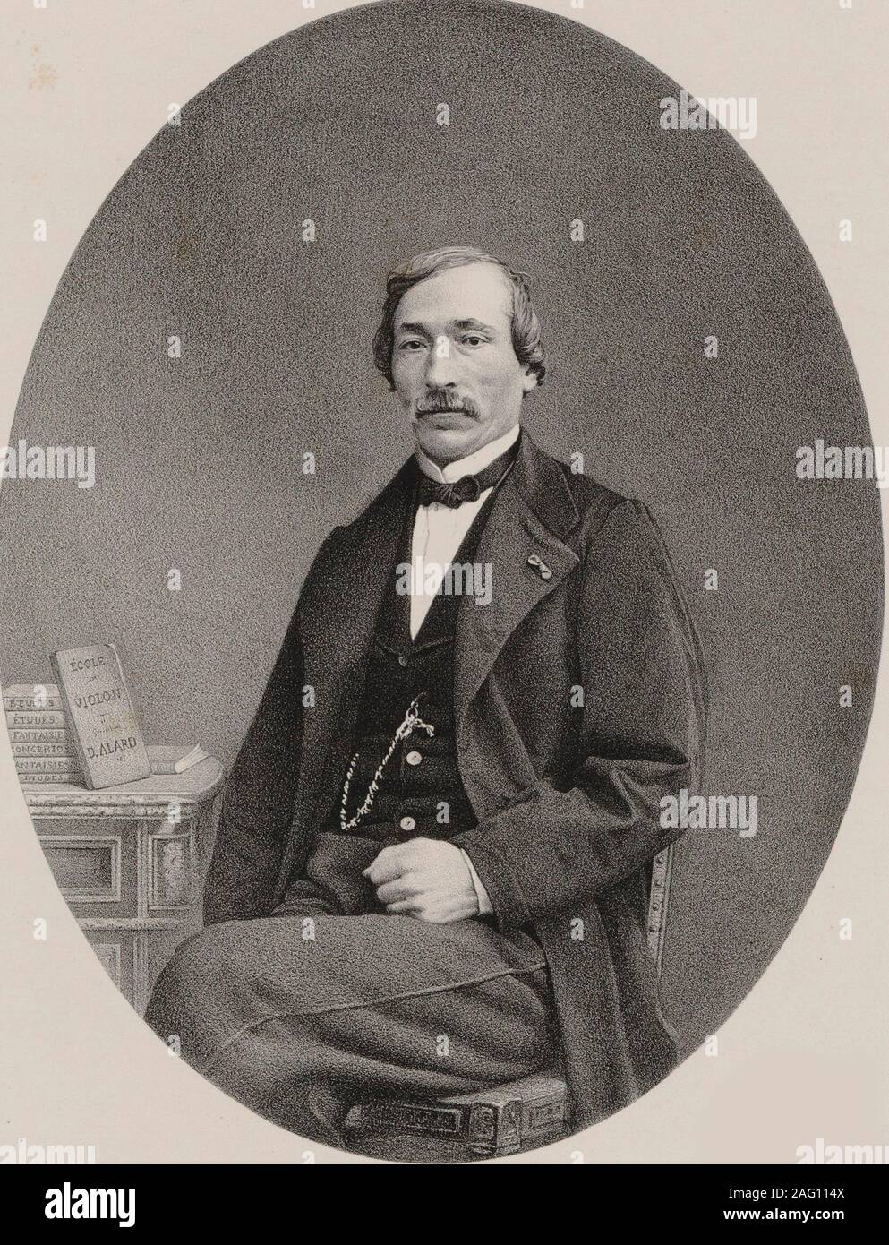 Portrait der Geiger und Komponist Delphin Alard (1815-1888), 1870. Private Sammlung. Stockfoto