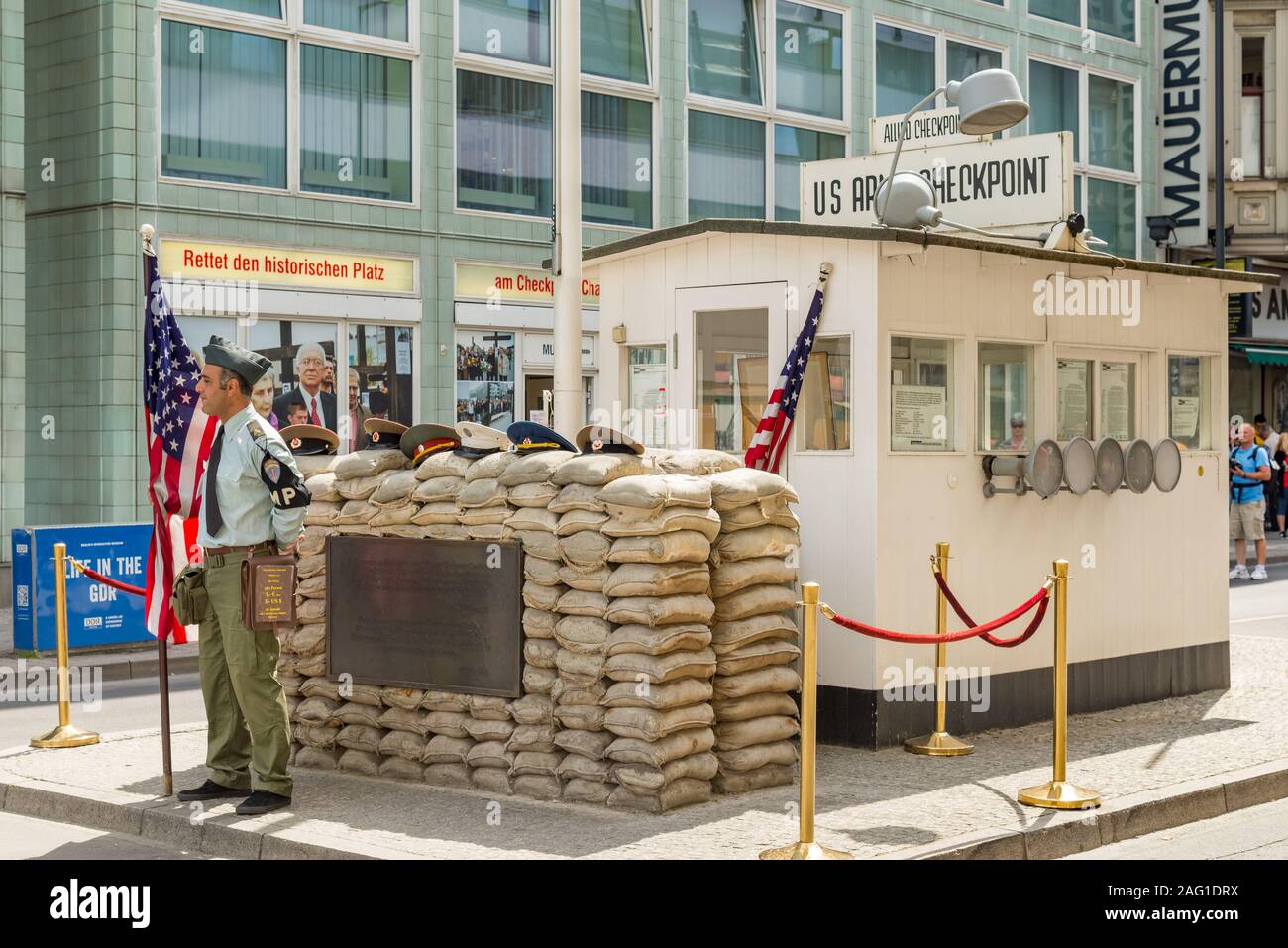 Checkpoint Charlie, Berlin, Deutschland Stockfoto