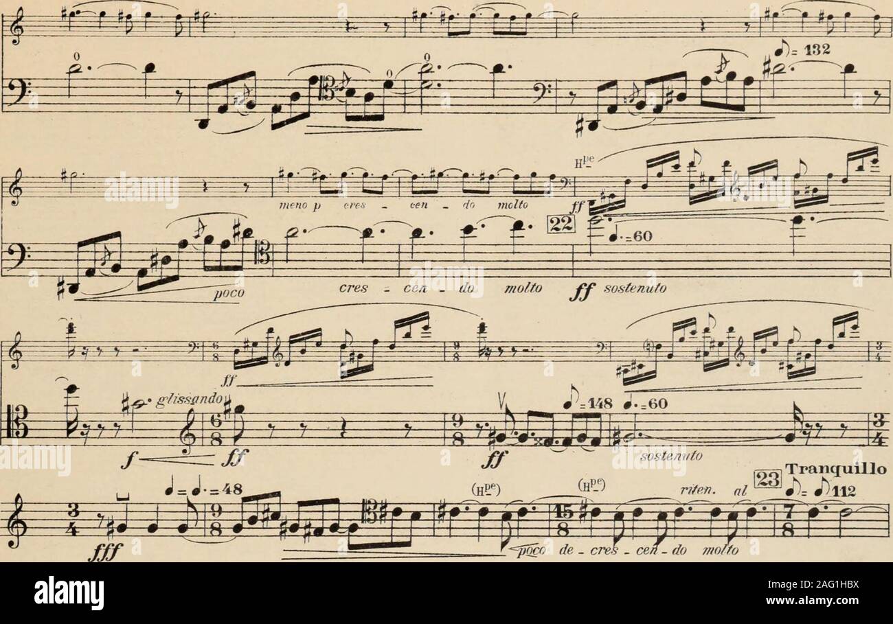 . Quintette en ut Mineur pour Deux violons, Alto, Violoncelle, et Harpe. 4L1* 5 028 VIOLONCELLE I*R V-.  Cen. do7 H0 (toALTO Mettez la sourdineAI. Zu^^^ t f 3 =:^^ irY, teje ich^^. TJ ¥ = z: ^ =^=^^ W3& ylle perdendosi J 5 £ t^/?^5^^ 2 (7 cresc. Stockfoto