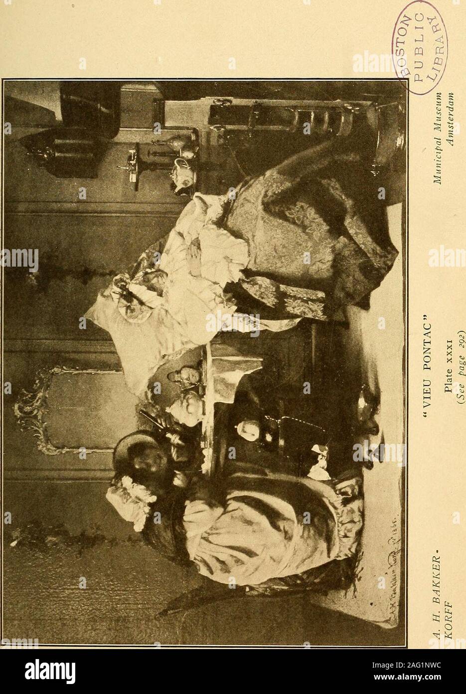 . Die Niederlande Galerien: eine Geschichte der Niederländischen Schule der Malerei, beleuchtet und durch kritische Beschreibungen der großen Gemälde gezeigt in den vielen Galerien. Compo-sition. Einem viel späteren Gruppe Stück, datiert 1562, inwhich 14 Figuren auf einem Panel überfüllt sind, nur 14 x 19, ist von Dirk Barendsz. Es trägt Tizian-esque Eigenschaften und ist in Farbe viel wärmer als die Arbeiten seiner Vorgänger. Die Ausrichtung der thefaces ist primitiv, aber ihr Ausdruck remarkablyvirile und voller Charakter. Auf der Gegenüberliegenden wallhangs seine mehr renommierte Fischesser (PlateV), die in etwas beschädigt ist Stockfoto