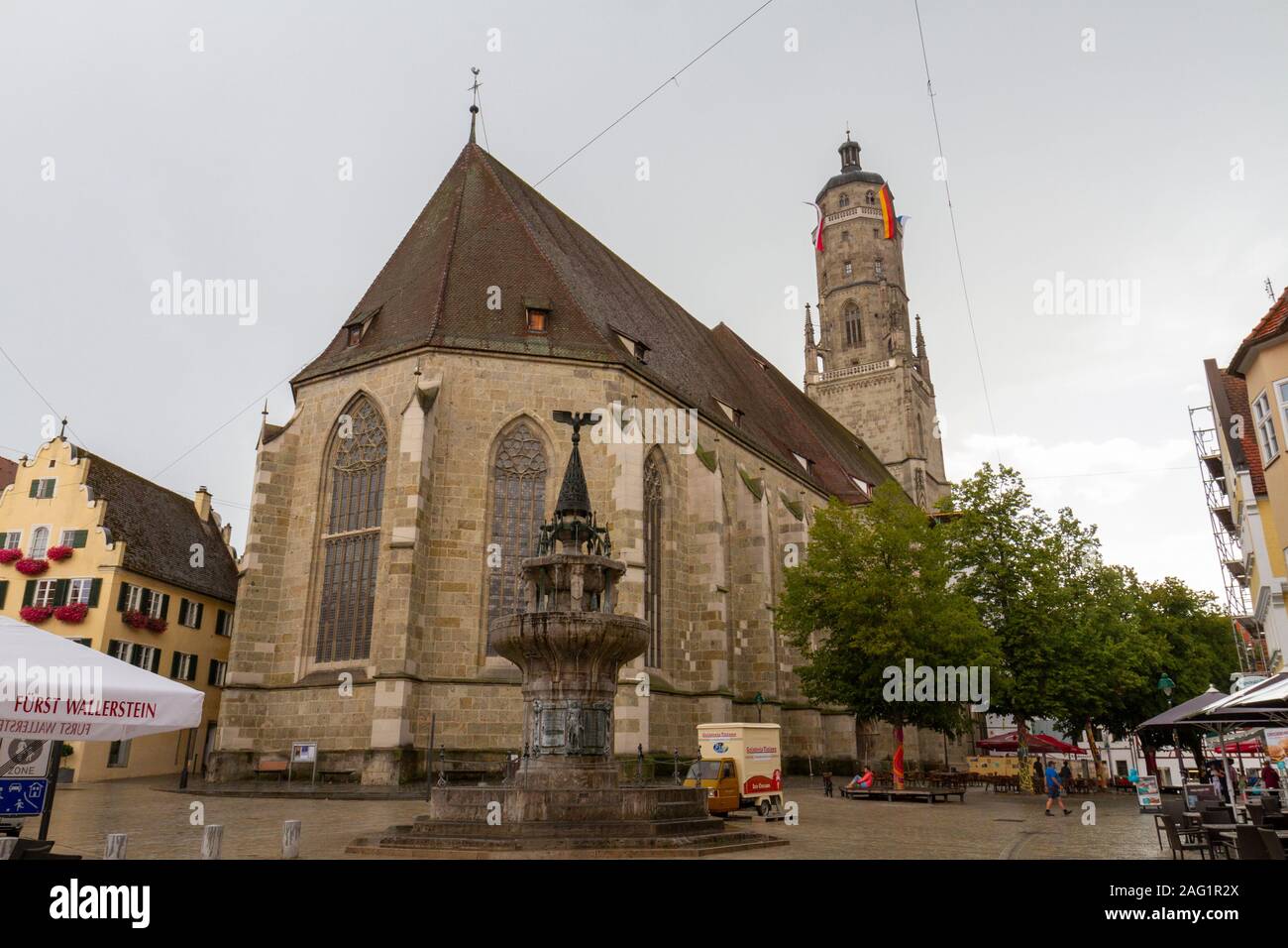 St. Georg (St.-Georgs-Kirche) Nördlingen, Landkreis Donau-Ries, Schwaben, Bayern, Deutschland. Stockfoto