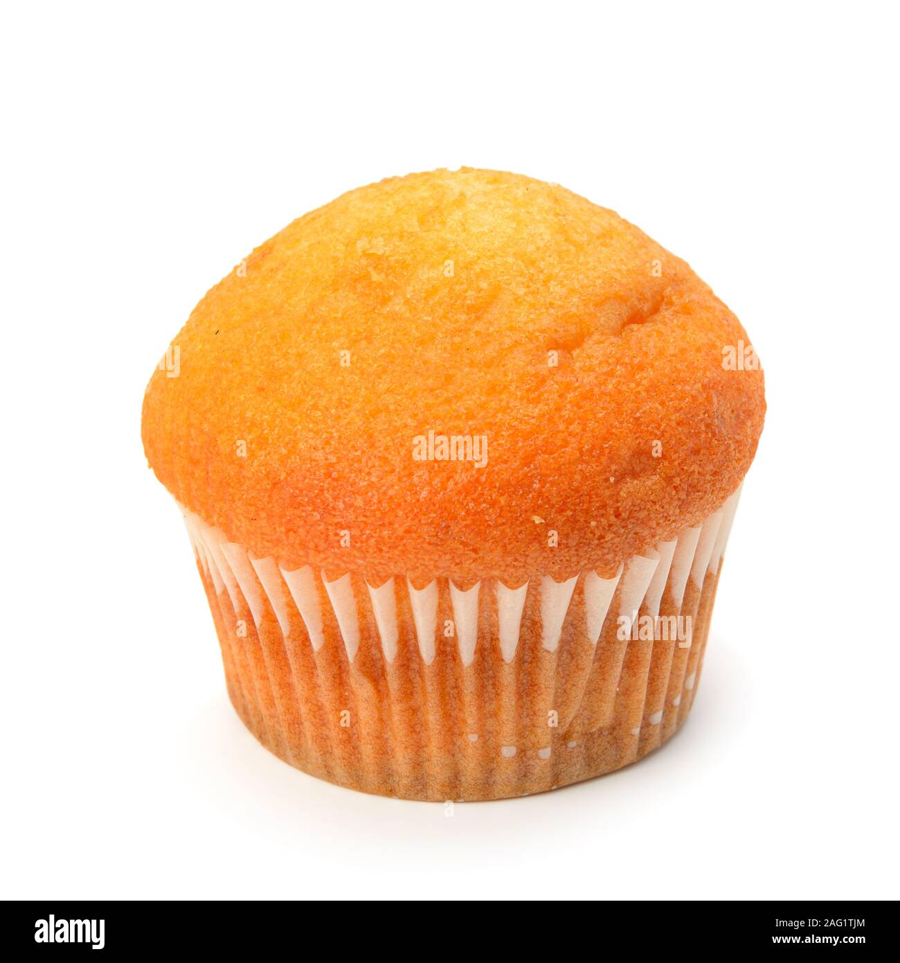 Appetitlich Cupcake auf weißem Hintergrund. Stockfoto