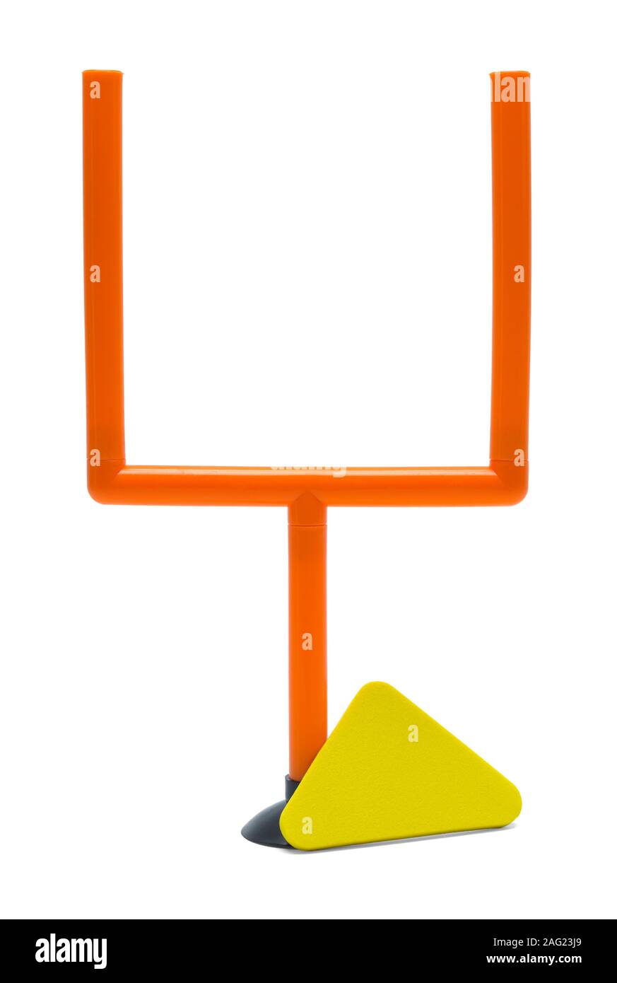 Tischfußball Spiel isoliert auf weißem Hintergrund. Stockfoto