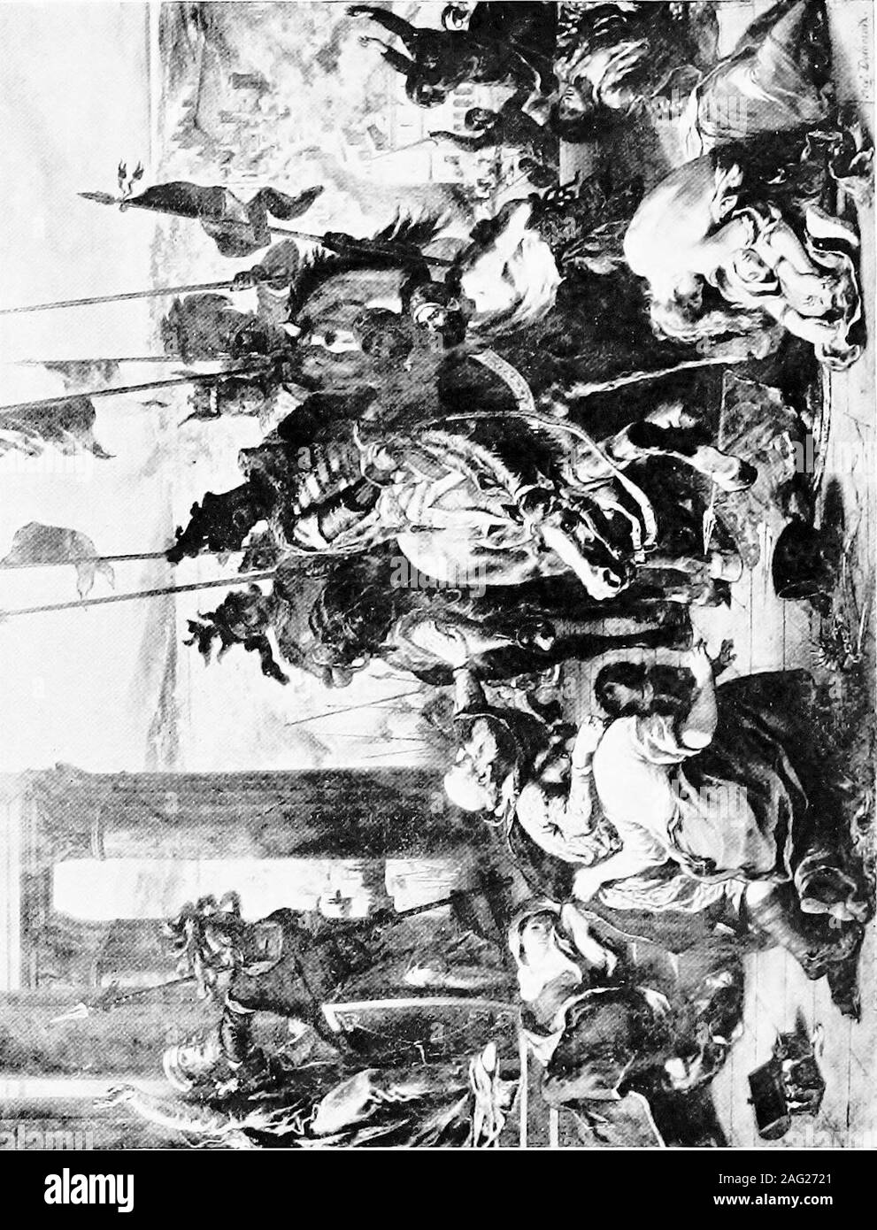 . Eugène Delacroix. LA JUSTICE Di: TEAJAN, s. 87. P4o?&lt; CO OO COMO CO n H EUGENE DELAC 1 (PIX Hier haben wir eine Verherrlichung von Licht; thecanvas ist mit hellen, lichtdurchfluteten, dass die Waffen und Trophäen gleamsin, vibriert in theglowing Farbe der Kostüme und wavingstandards, Licht, die die Details der Architektur und dringt unter thebroad Bögen, Licht, bereichert und enhancesand Sicherungen in eine harmonische Masse der mostdiverse und die Brillantesten Elemente. Das große Bild von Les Croises ein Con-stantinople, über den Befehl für die His-torical Galerien gemalt an Stockfoto