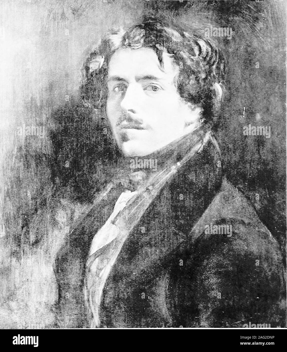. Eugène Delacroix. PORTRAIT von Eugene Delacroix gemalt VON SELBST Frontispiz Eugene Delacroix von DOROTHY BUSSYcu 31924014893105 Stockfoto