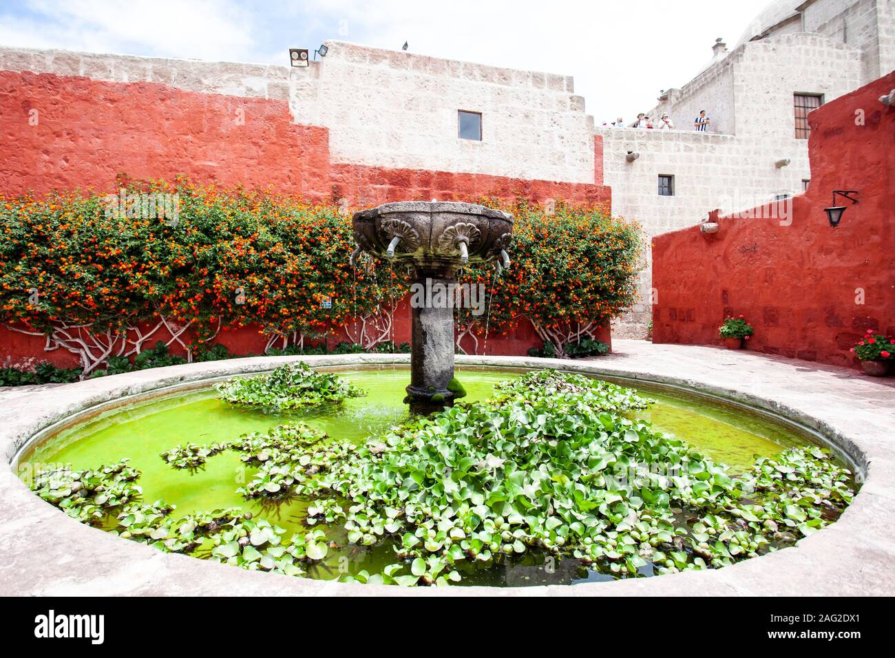 Brunnen in Kloster Saint Catalina, Arequipa, Peru. Stockfoto